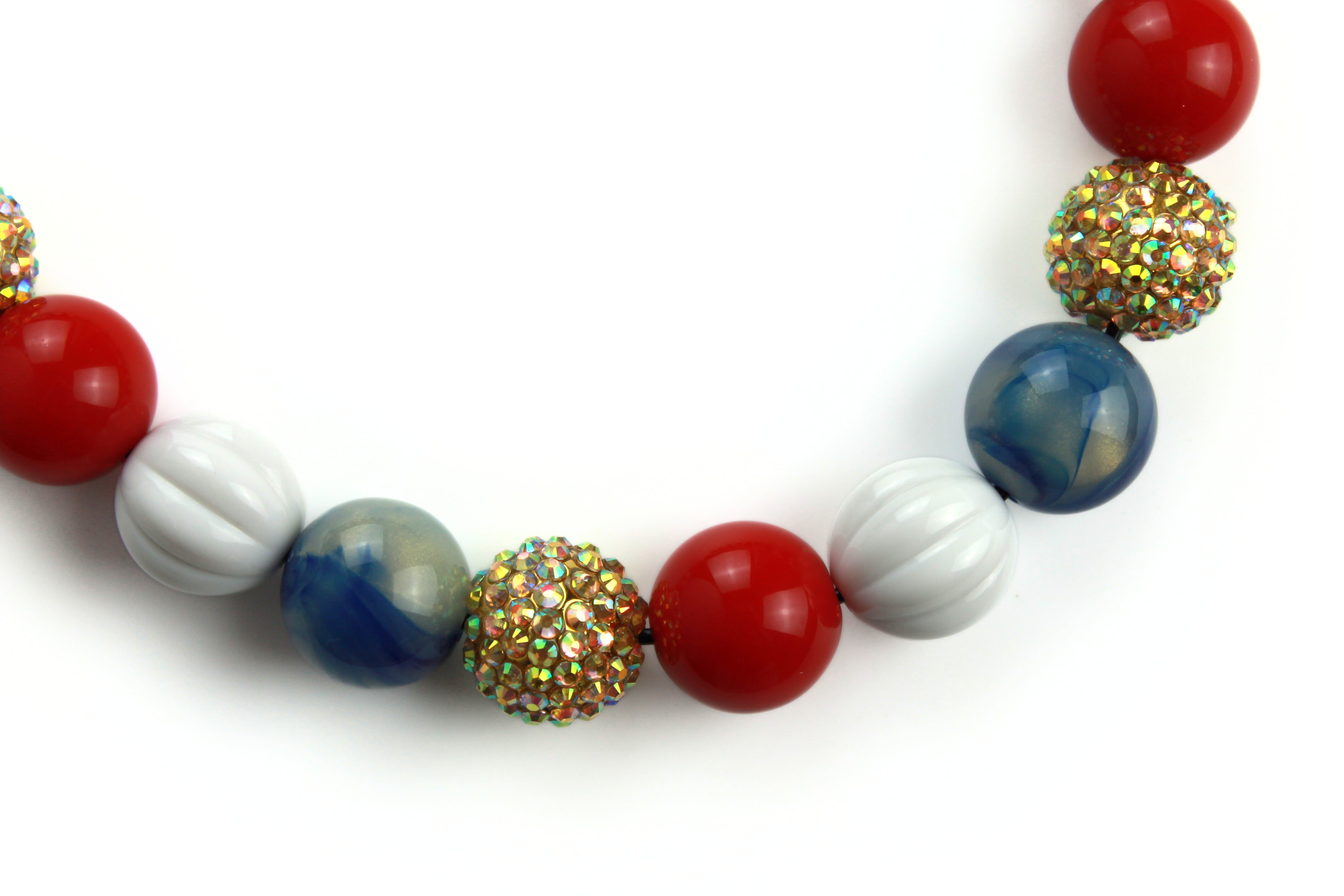 Admiral Bling Bead Dog Collar