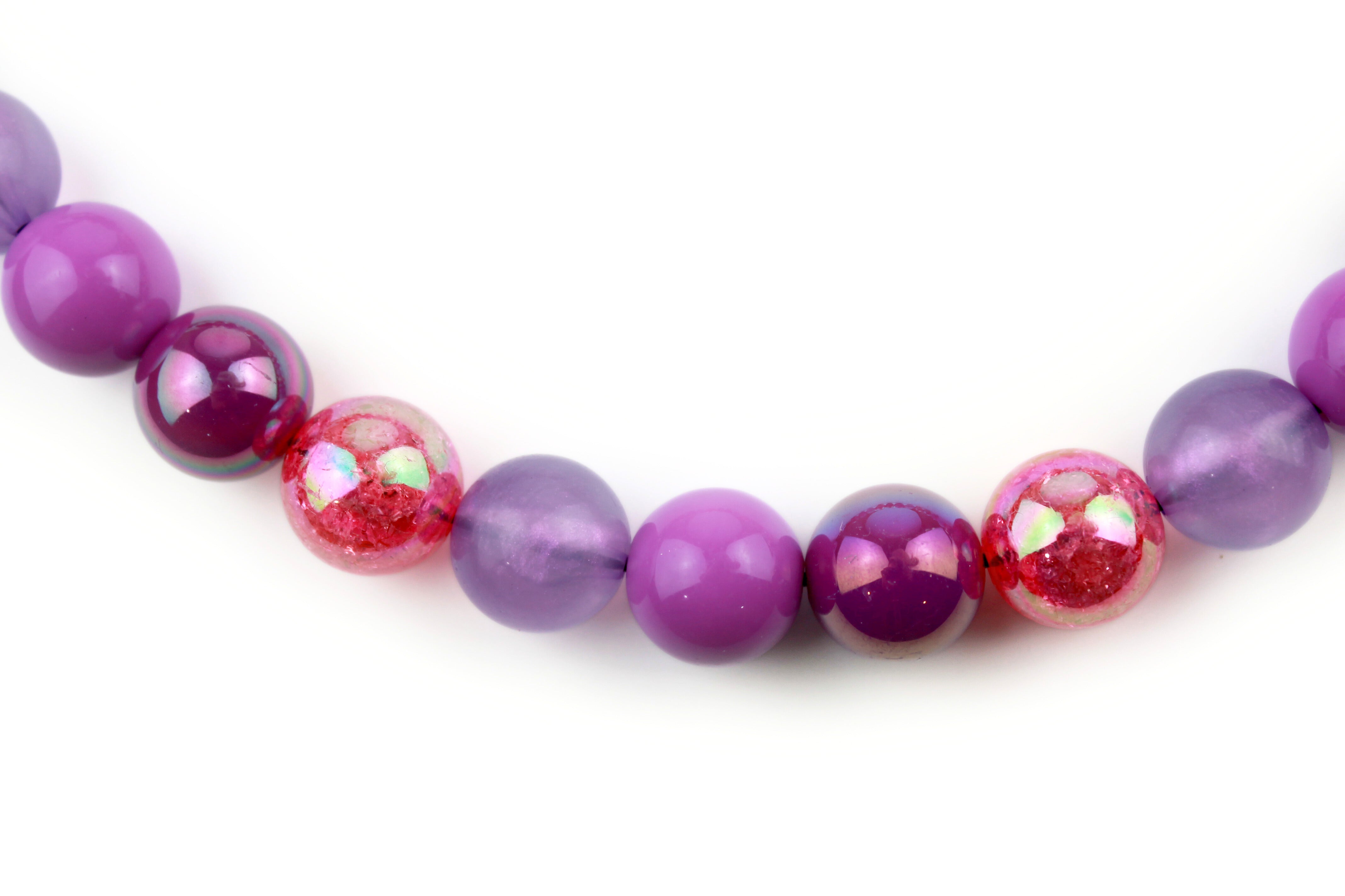Amethyst Aura Bead Dog Collar