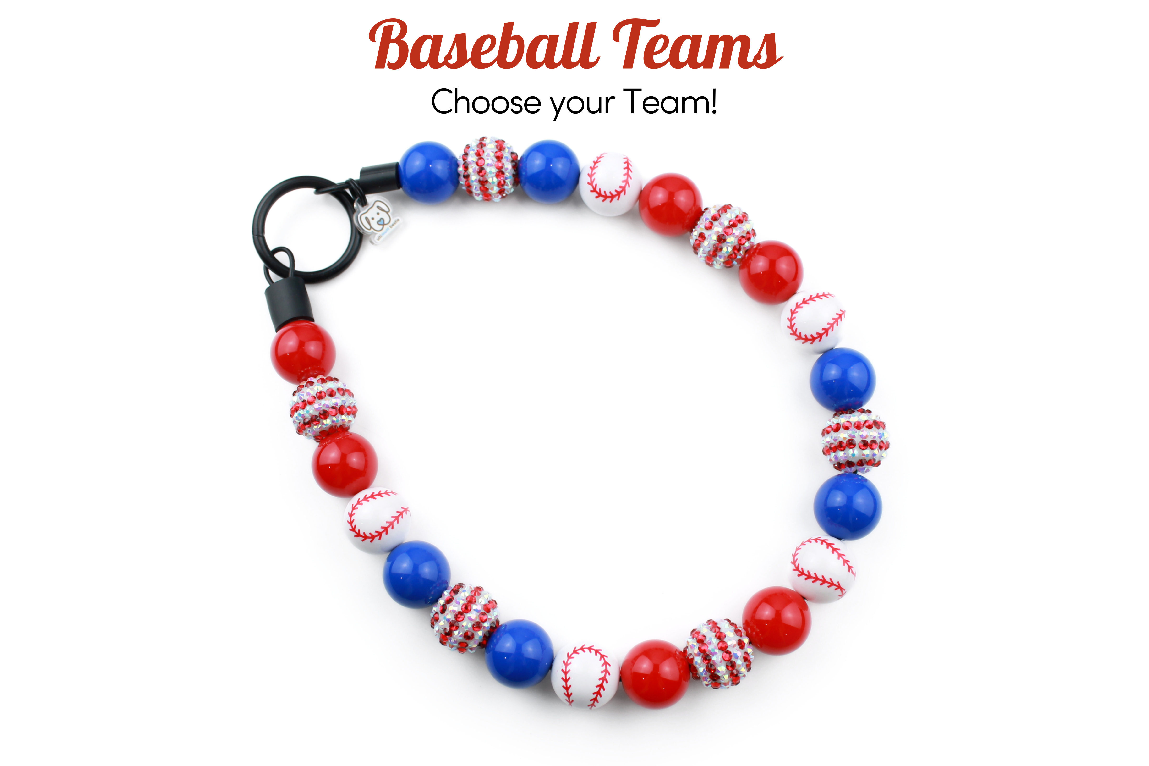 Baseball Team Bead Dog Collars