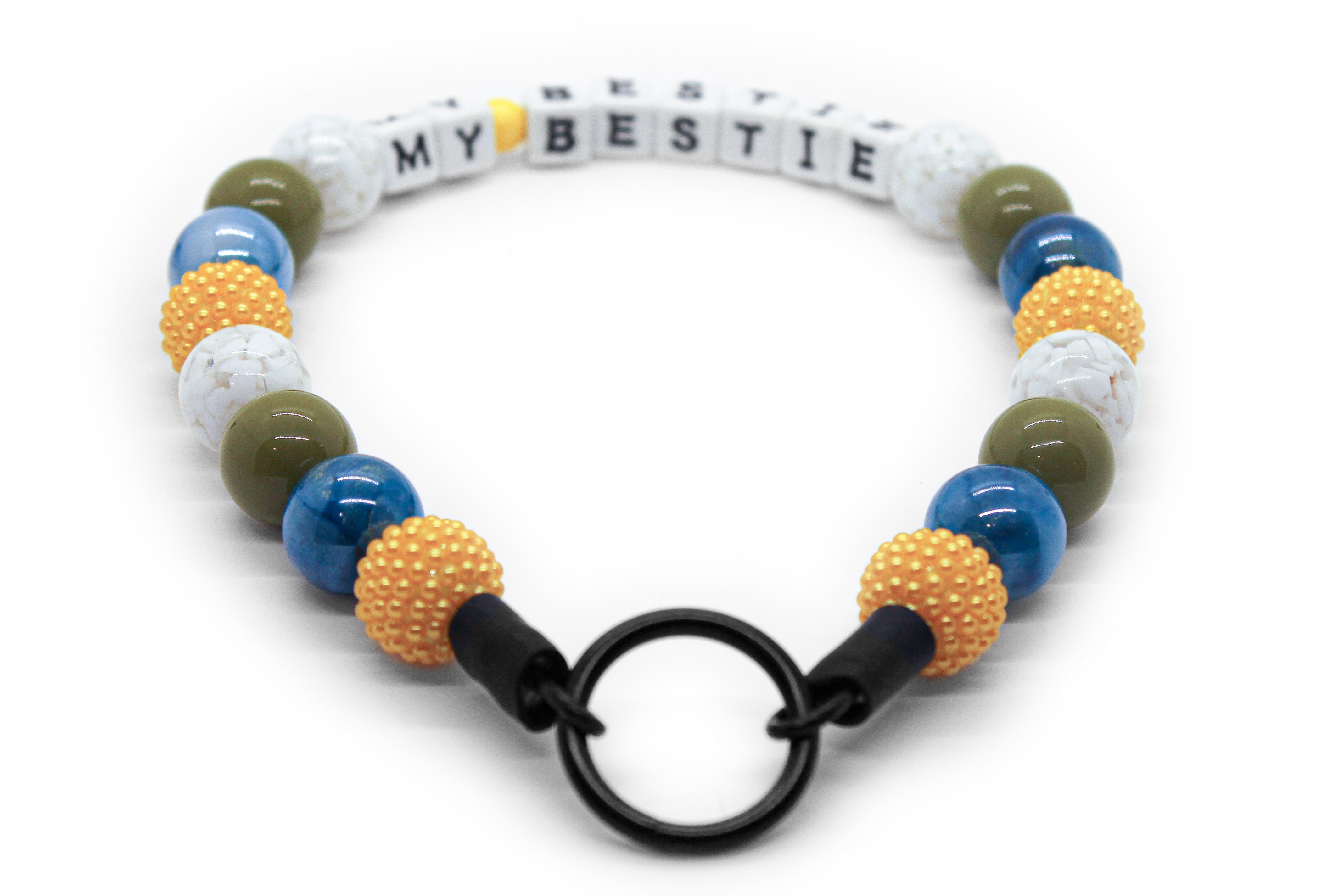 Bloomin Peacock Dog Bead Collar