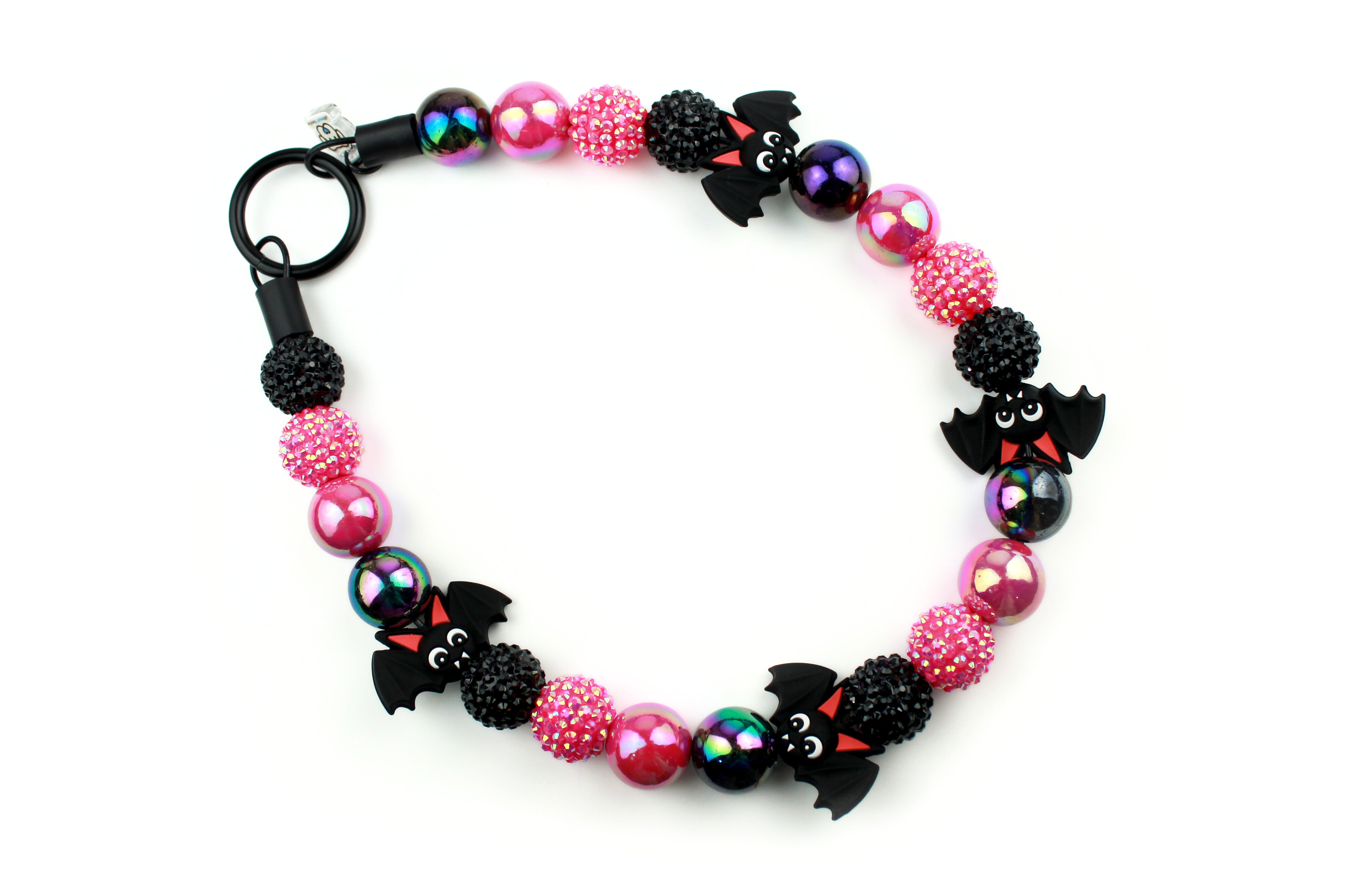 Bubblegum Bat Bead Dog Collar