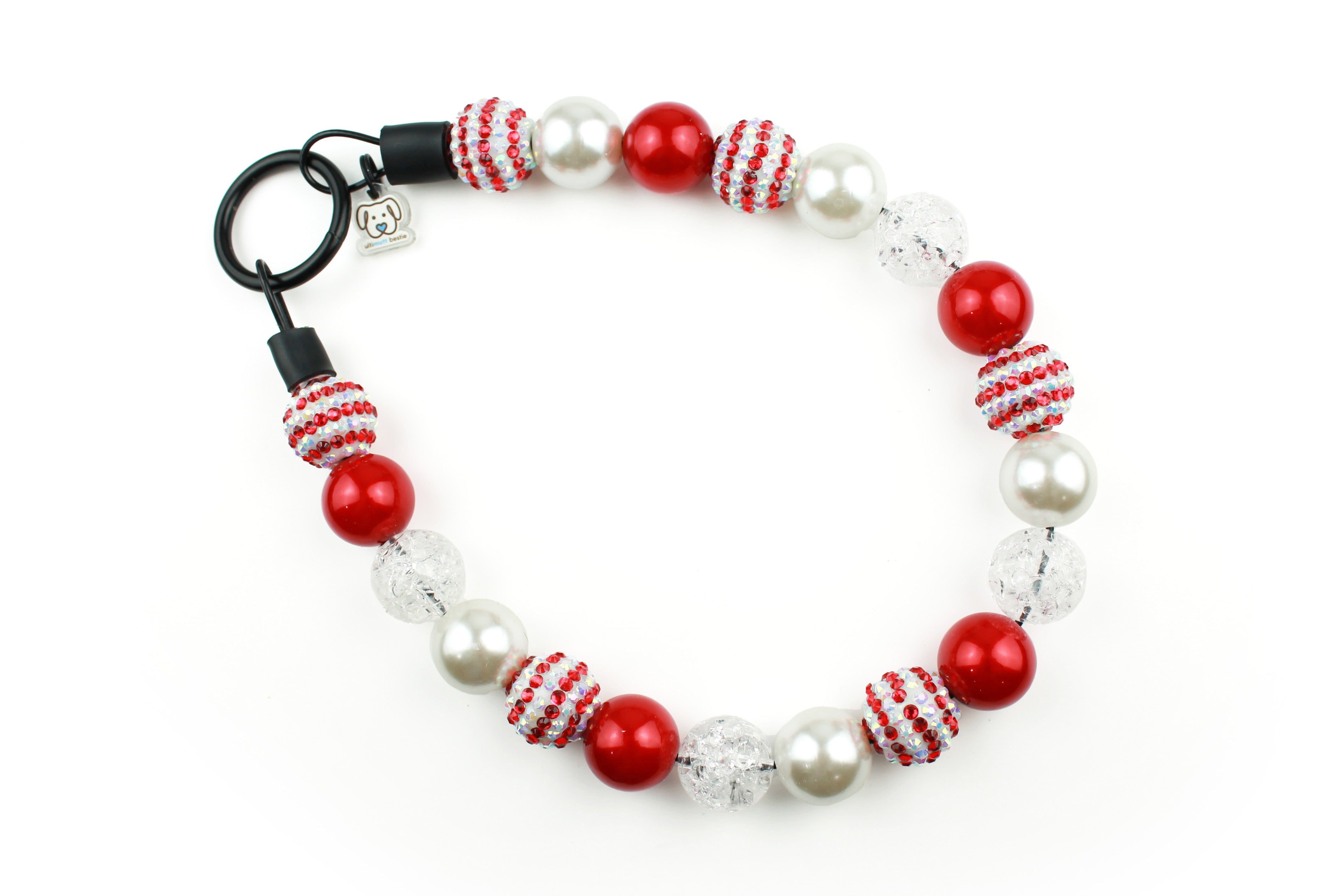 Candy Cane Lane Bead Dog Collar