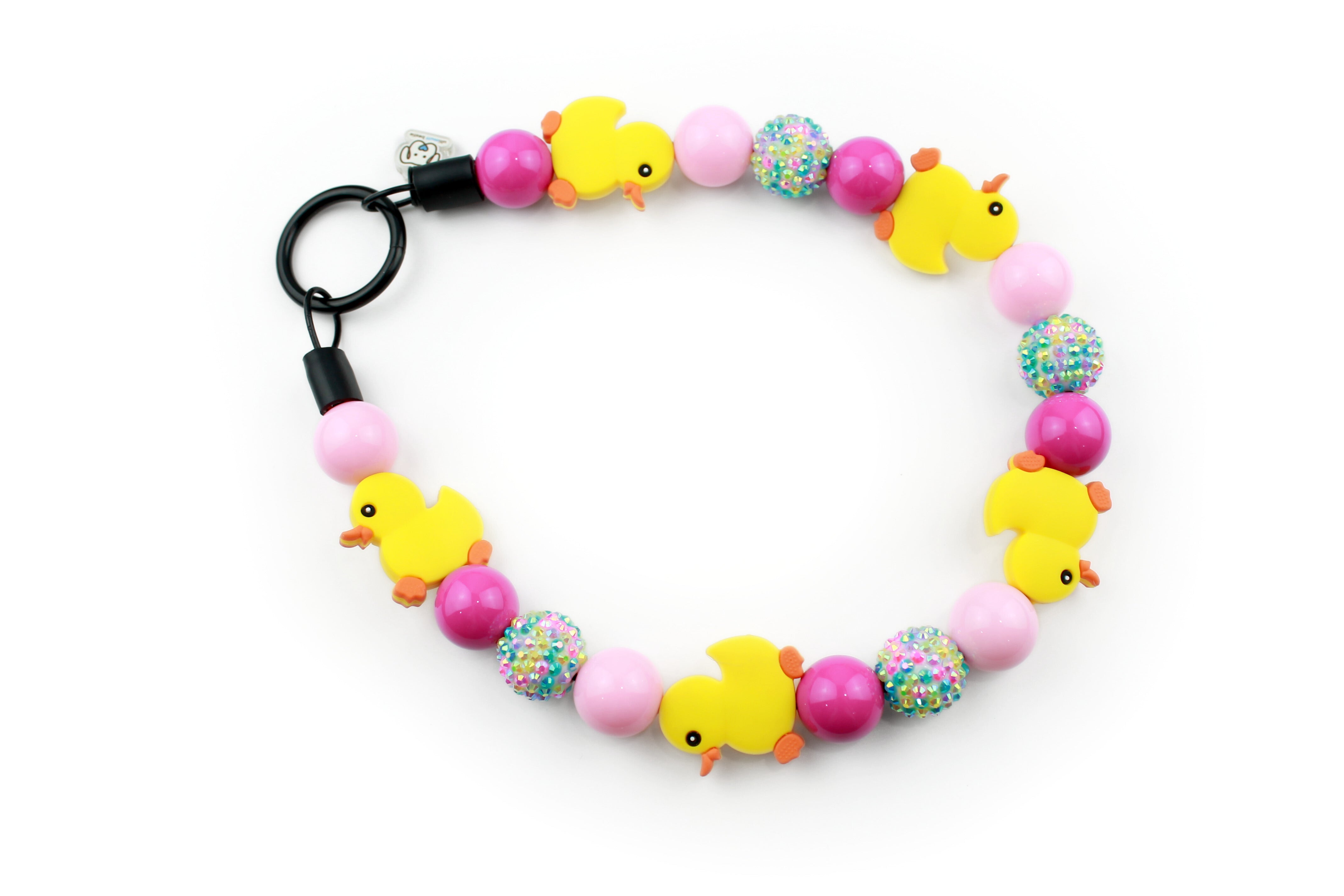 Cotton Candy Duck Beaded Dog Collar