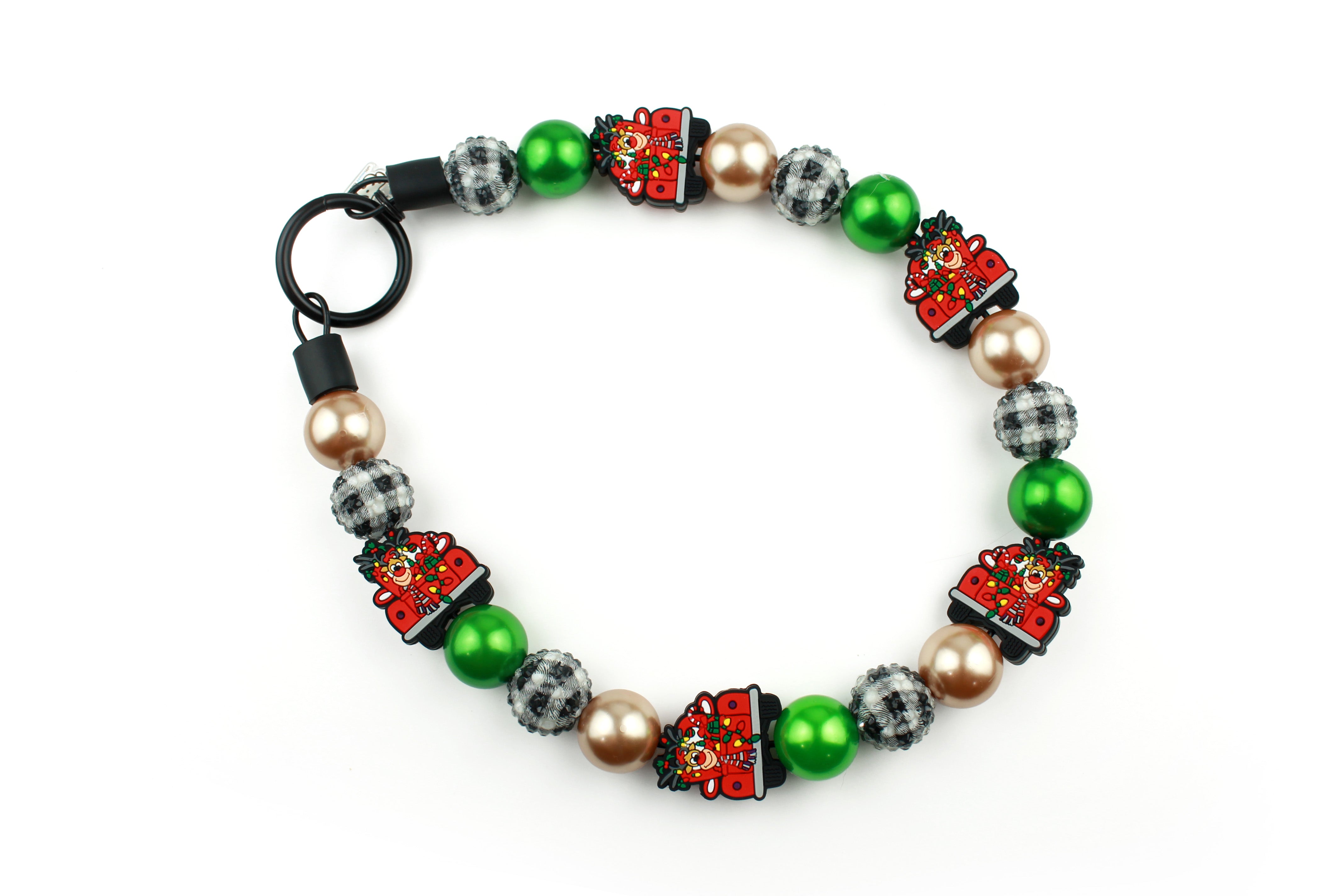 Country Christmas Bead Dog Collar