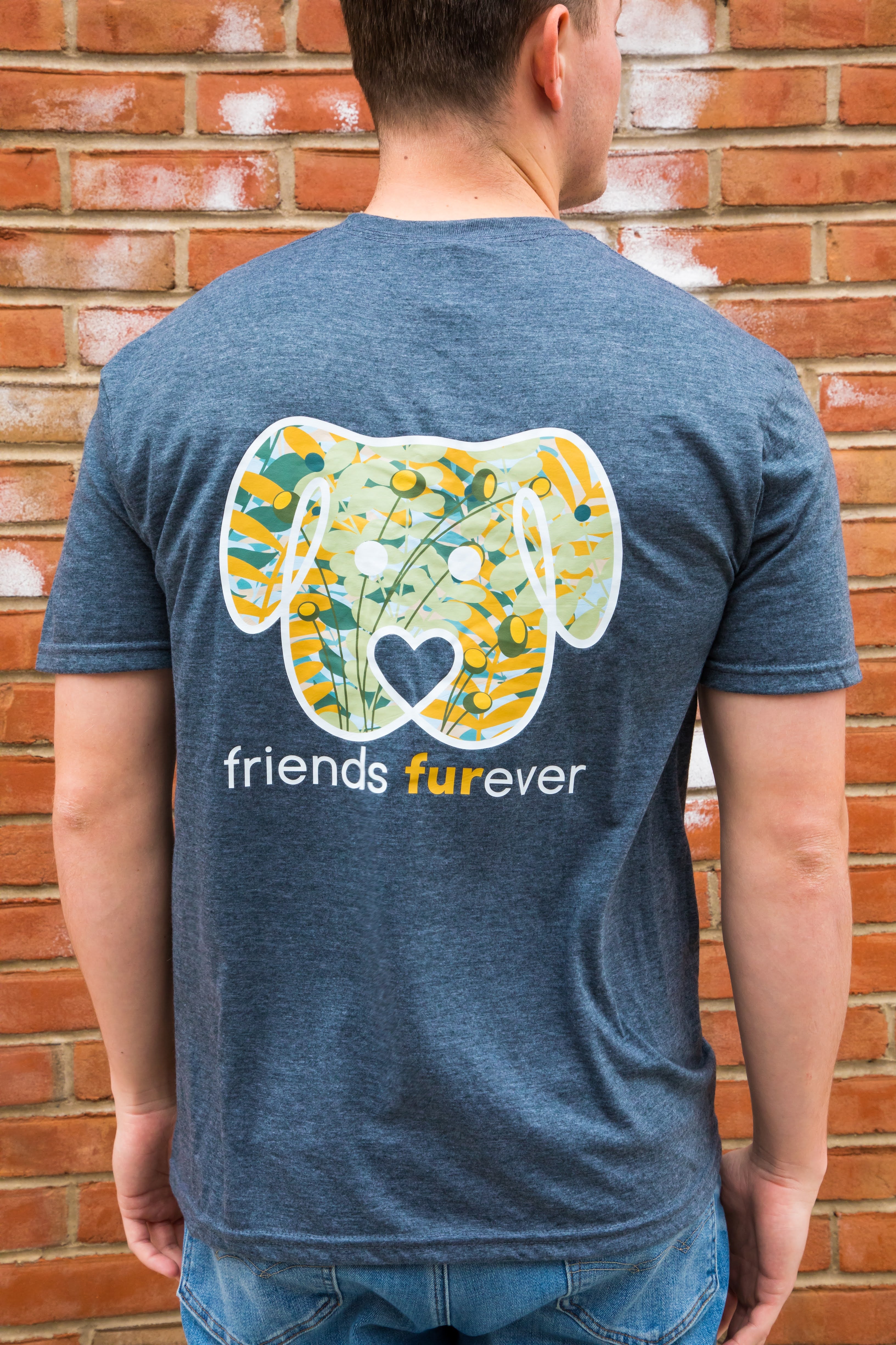 Yellow and Green Floral T-Shirt GILDAN SOFTSTYLE