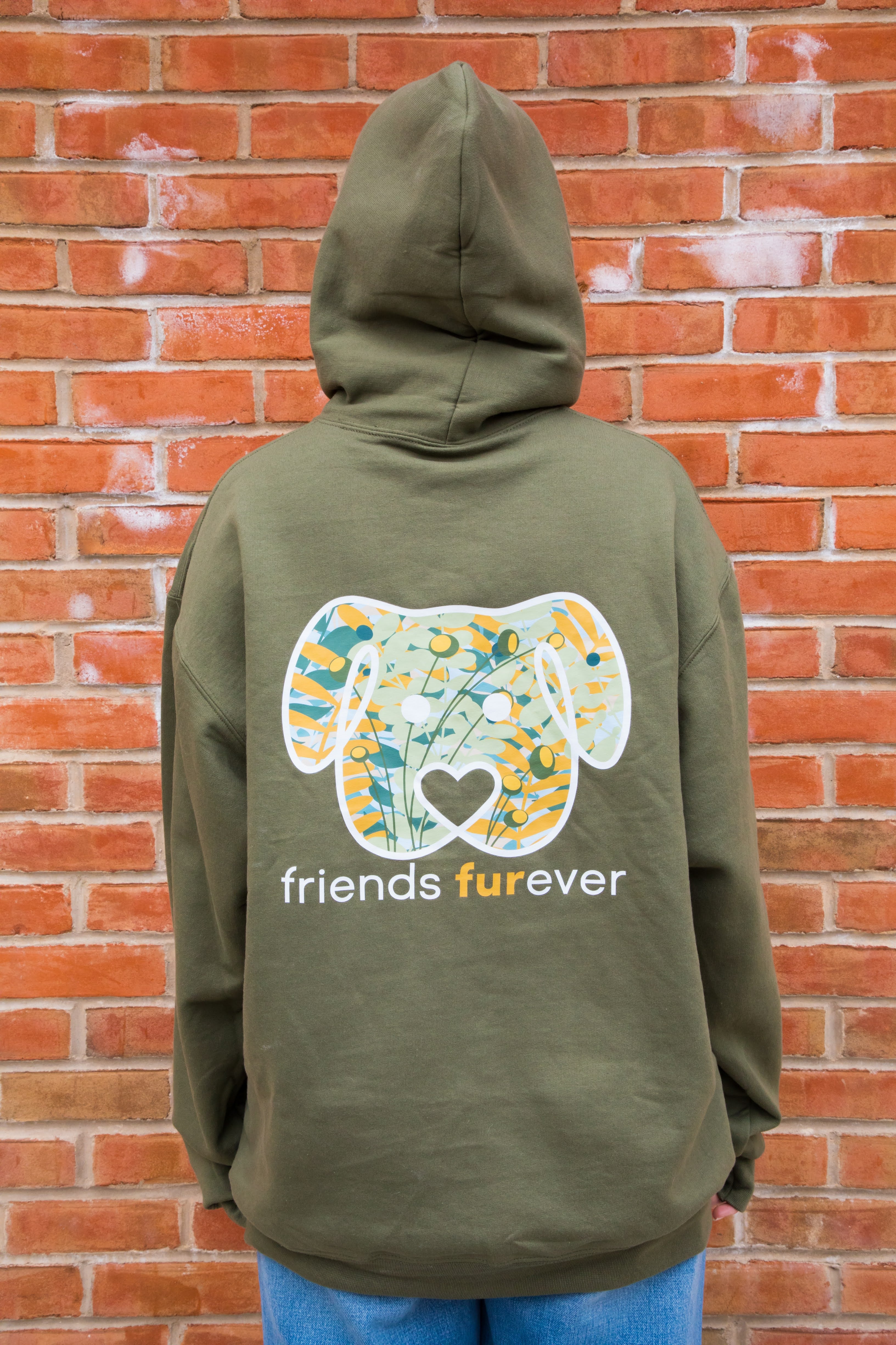 Yellow and Green Floral Hoodie