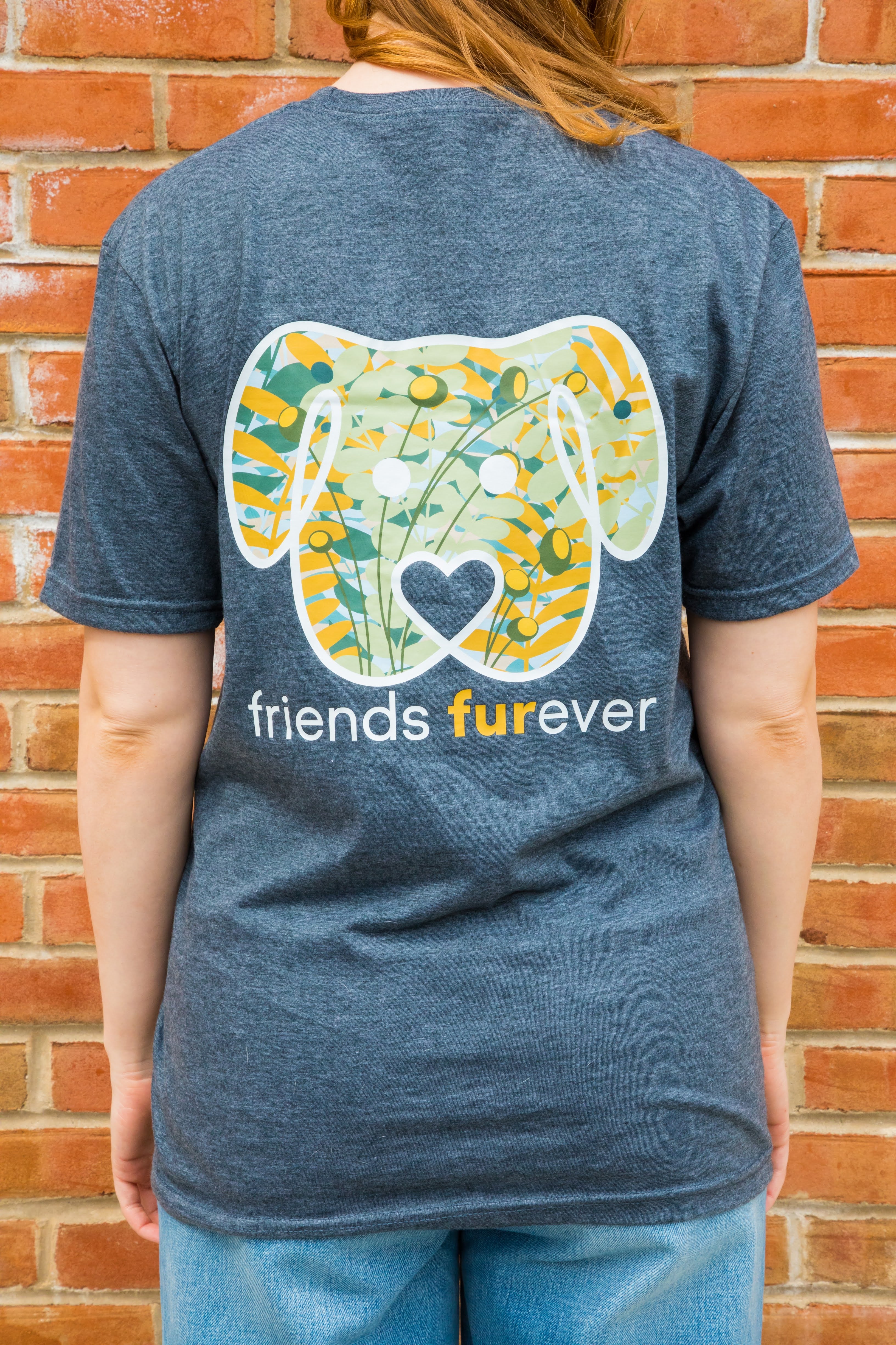 Yellow and Green Floral T-Shirt GILDAN SOFTSTYLE