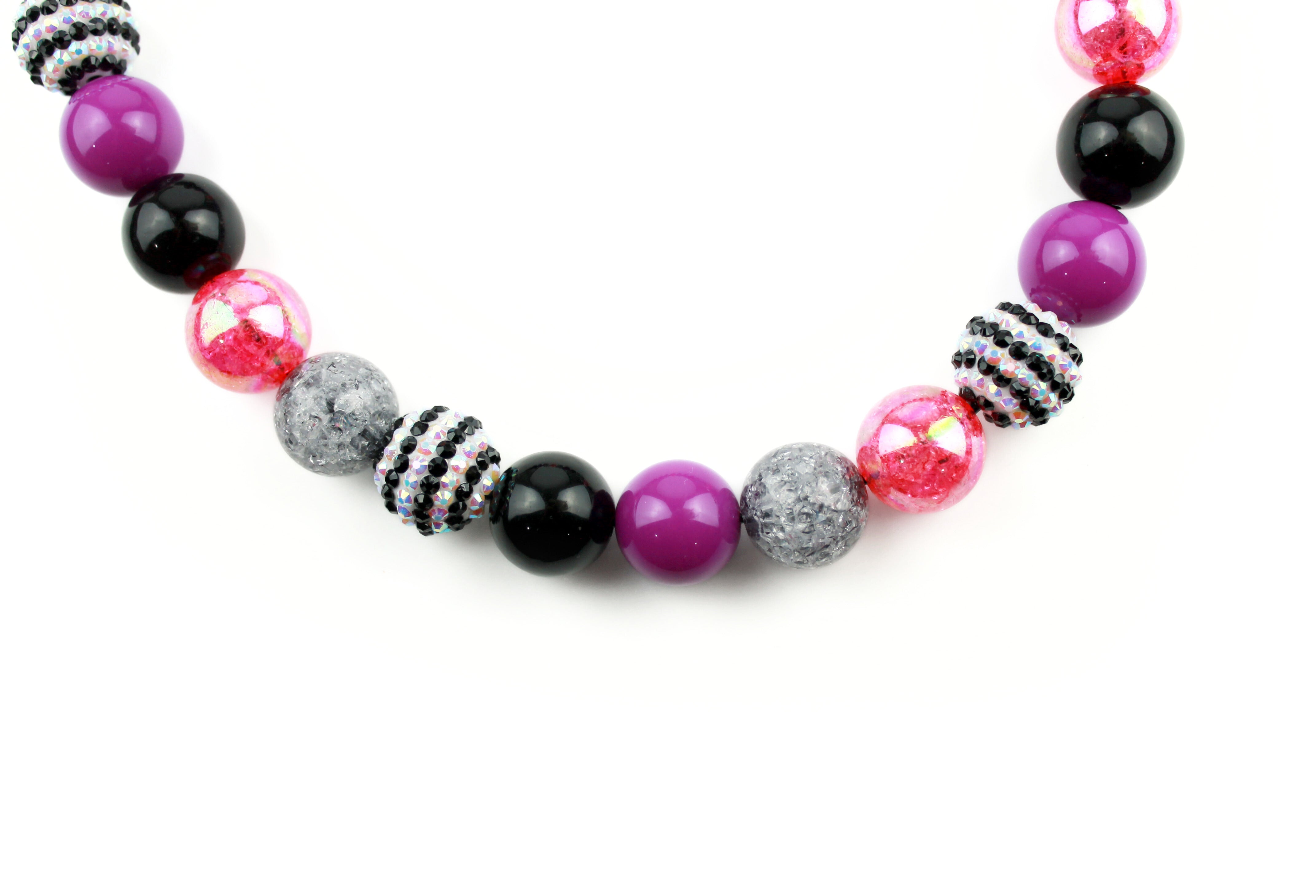 Dark & Dazzling Bead Dog Collar