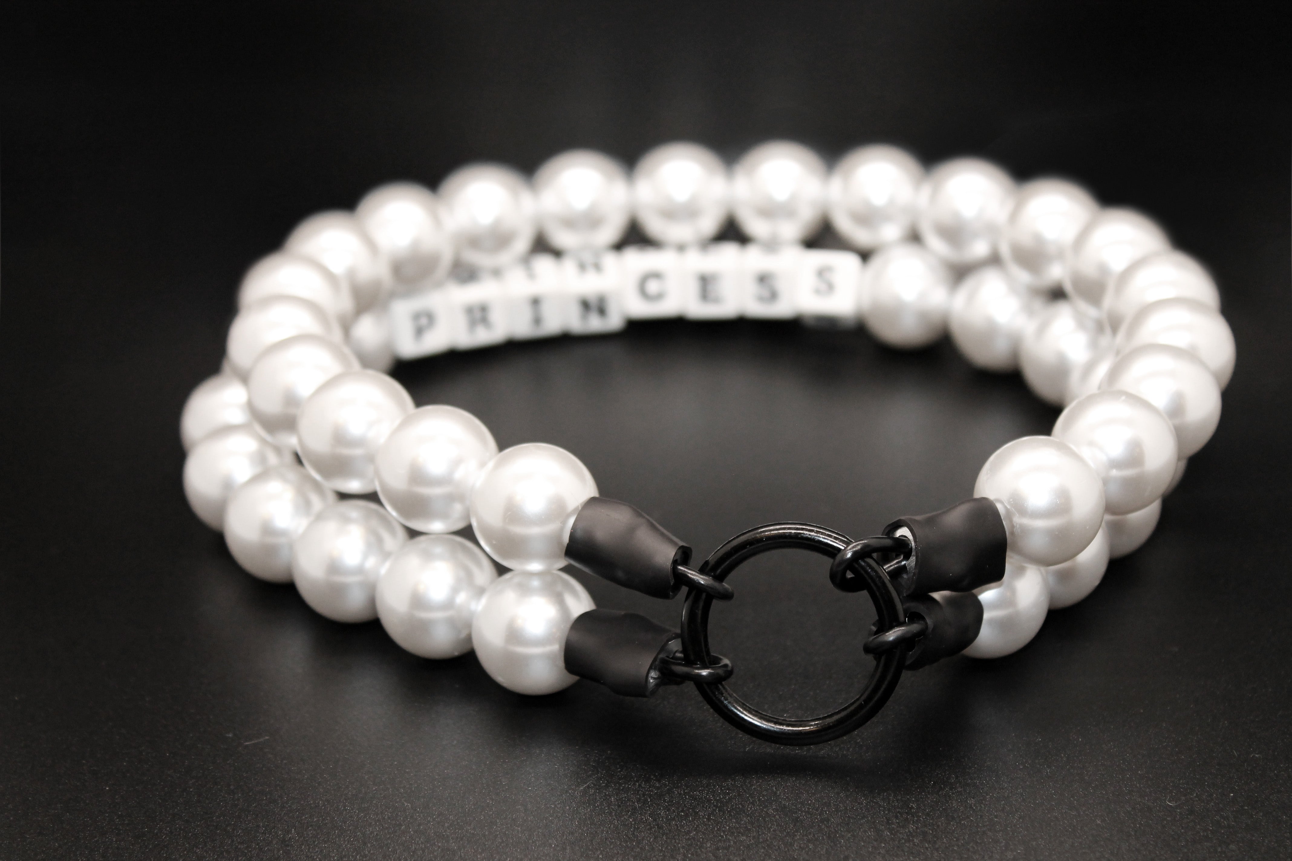 Girls Love Pearls Bead Dog Collar