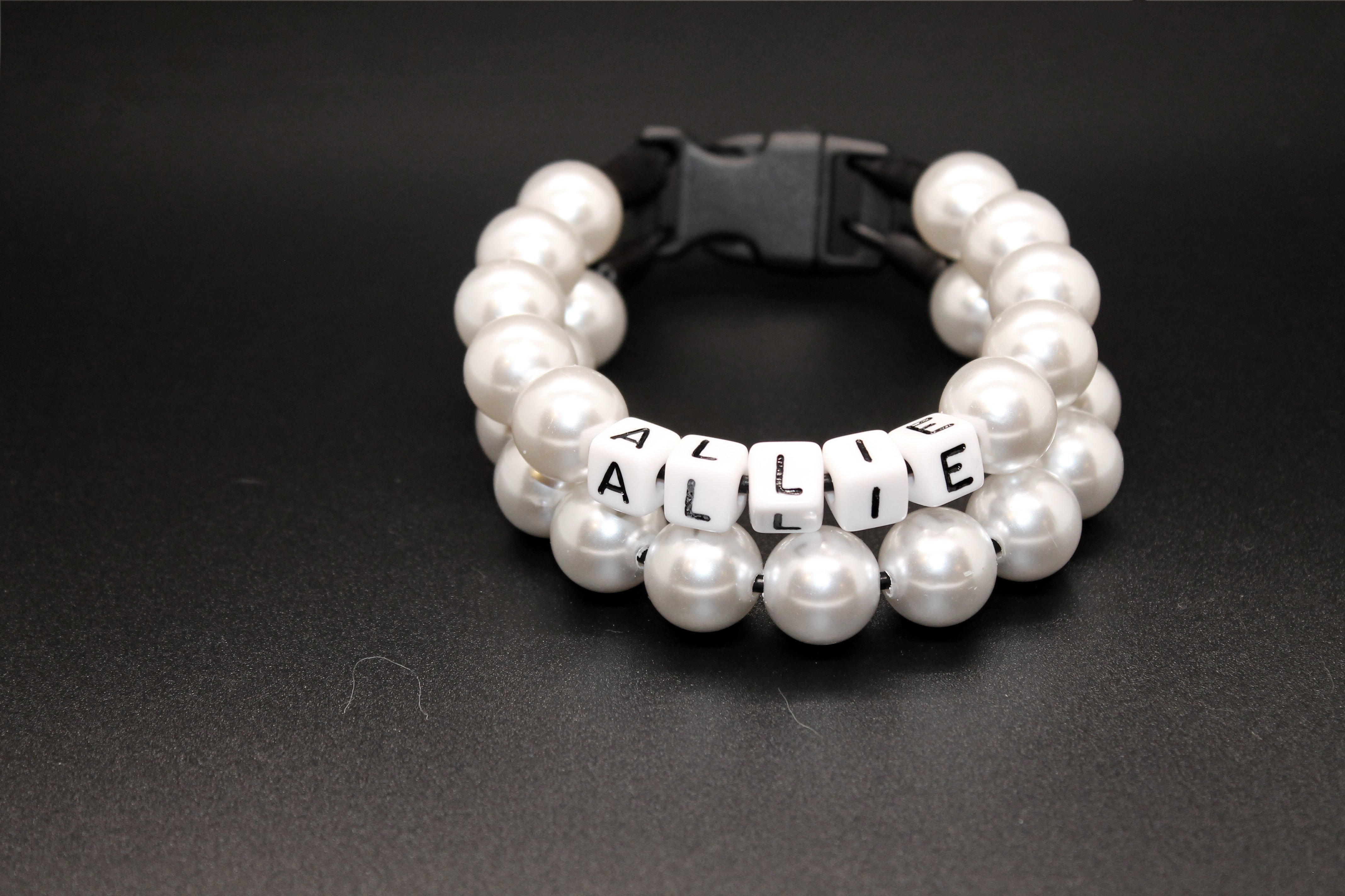 MINI Pearls Beaded Dog Collar