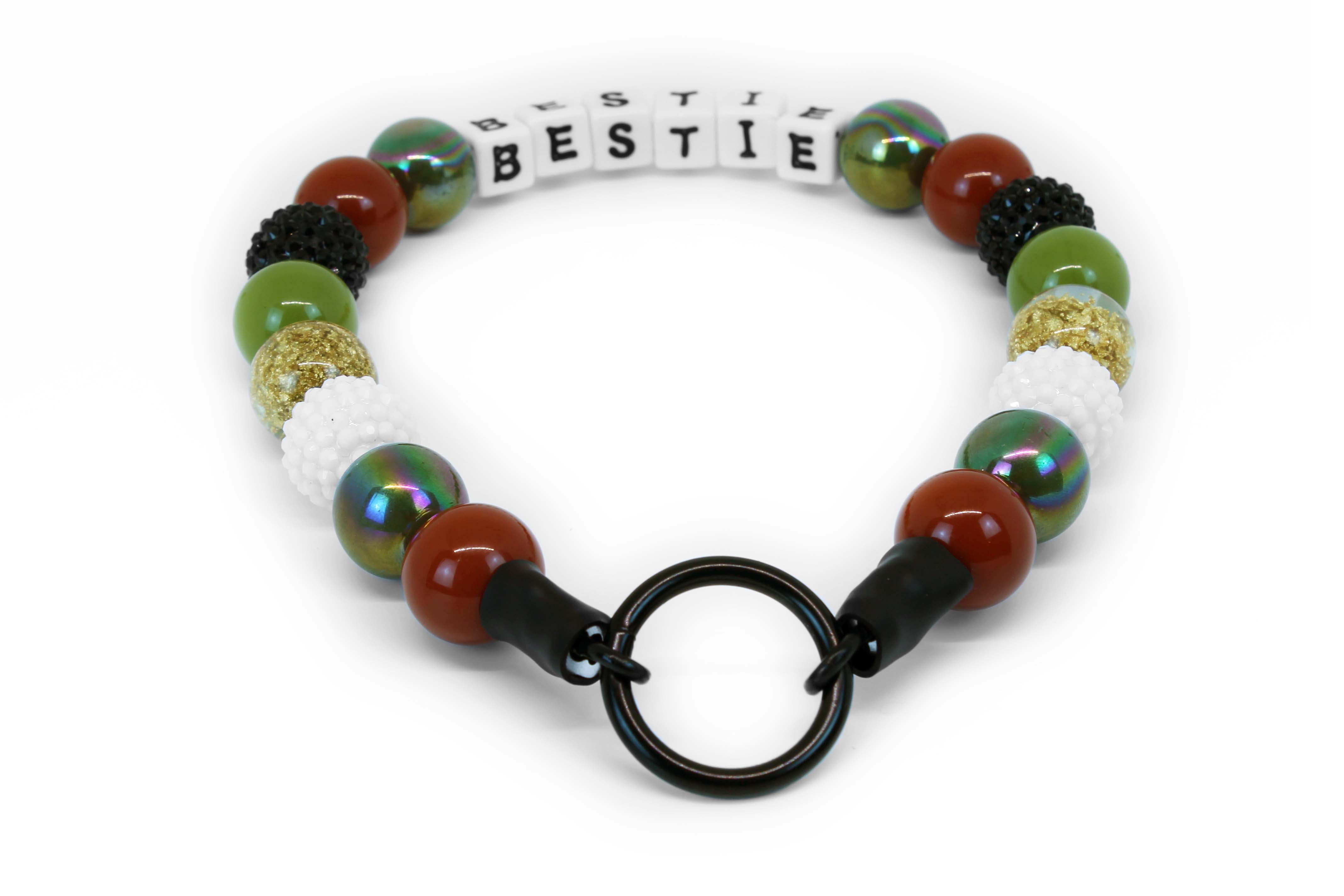 Enchanted Forest Bead Dog Collar