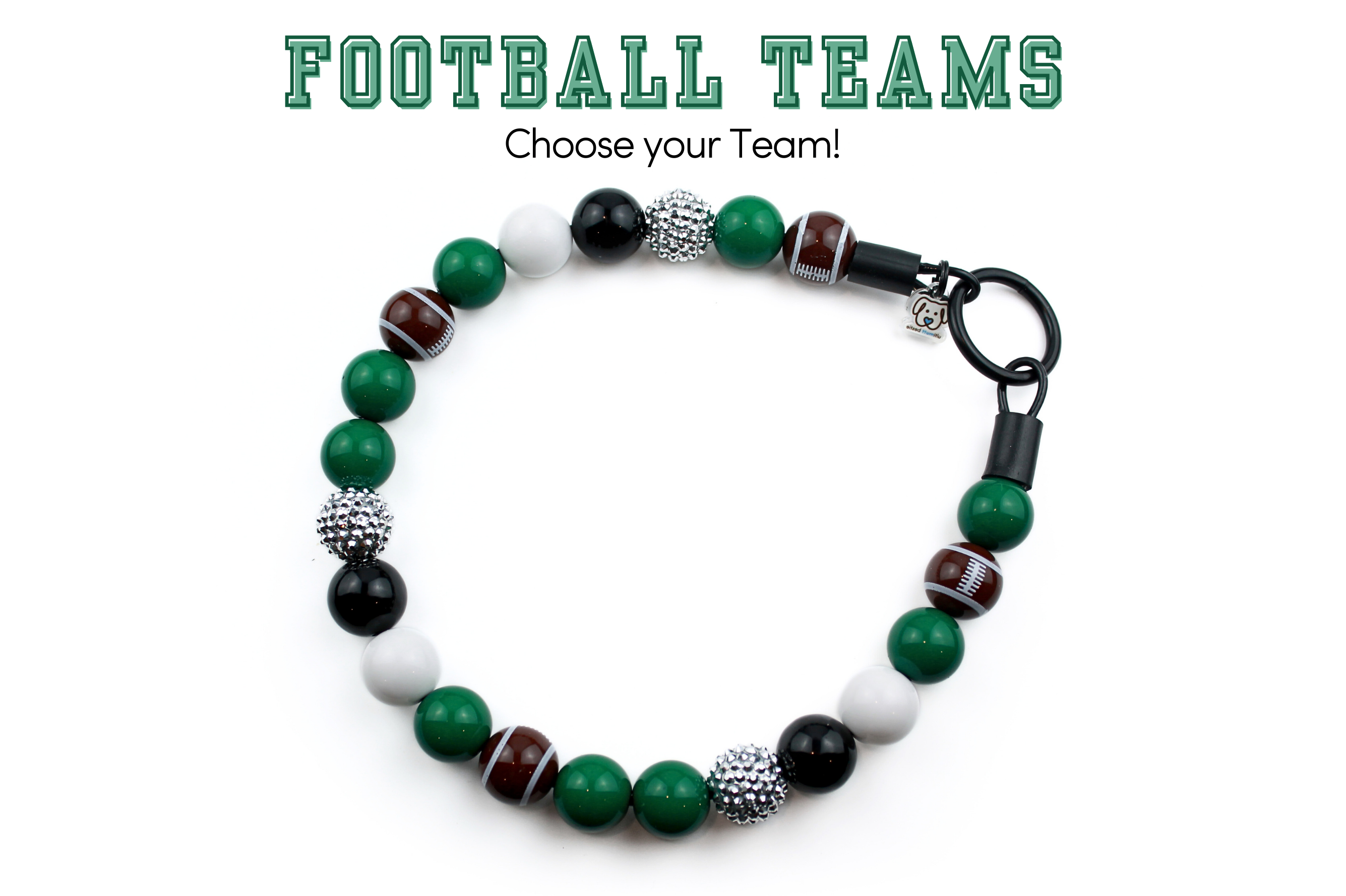 NFL Football Team Bead Dog Collars