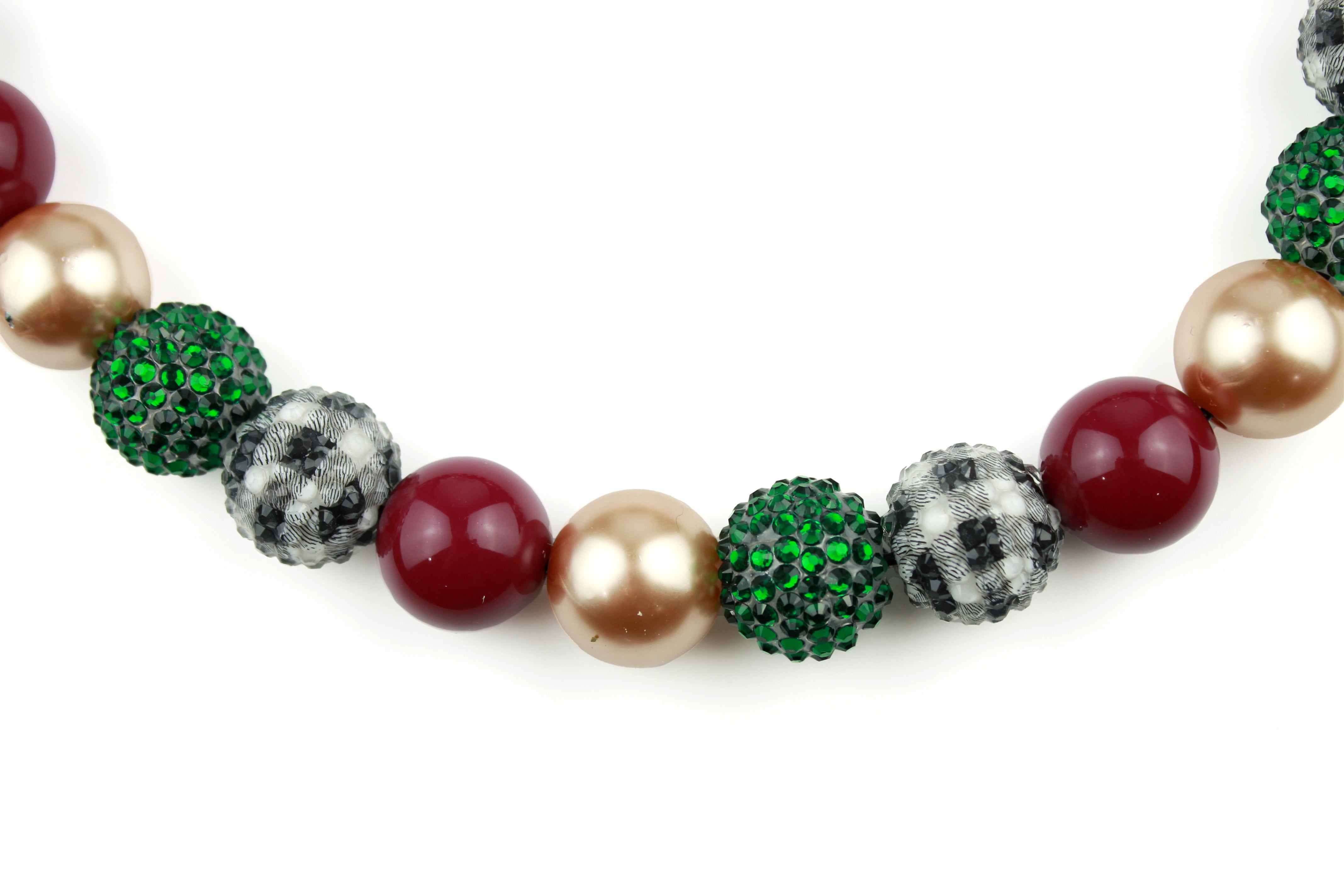 Gingham & Garland Bead Dog Collar