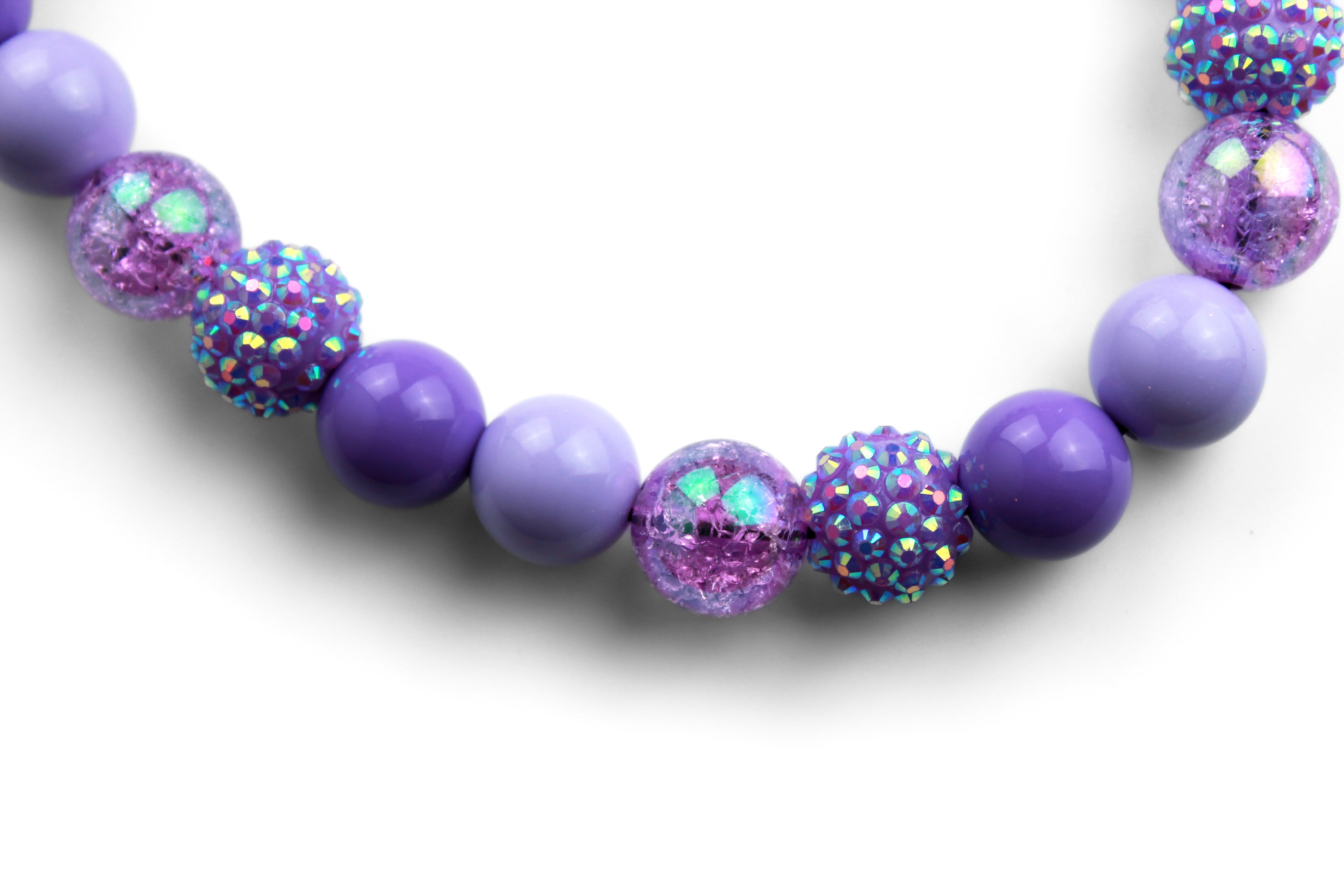 Grape Glam MINI Dog Bead Collar