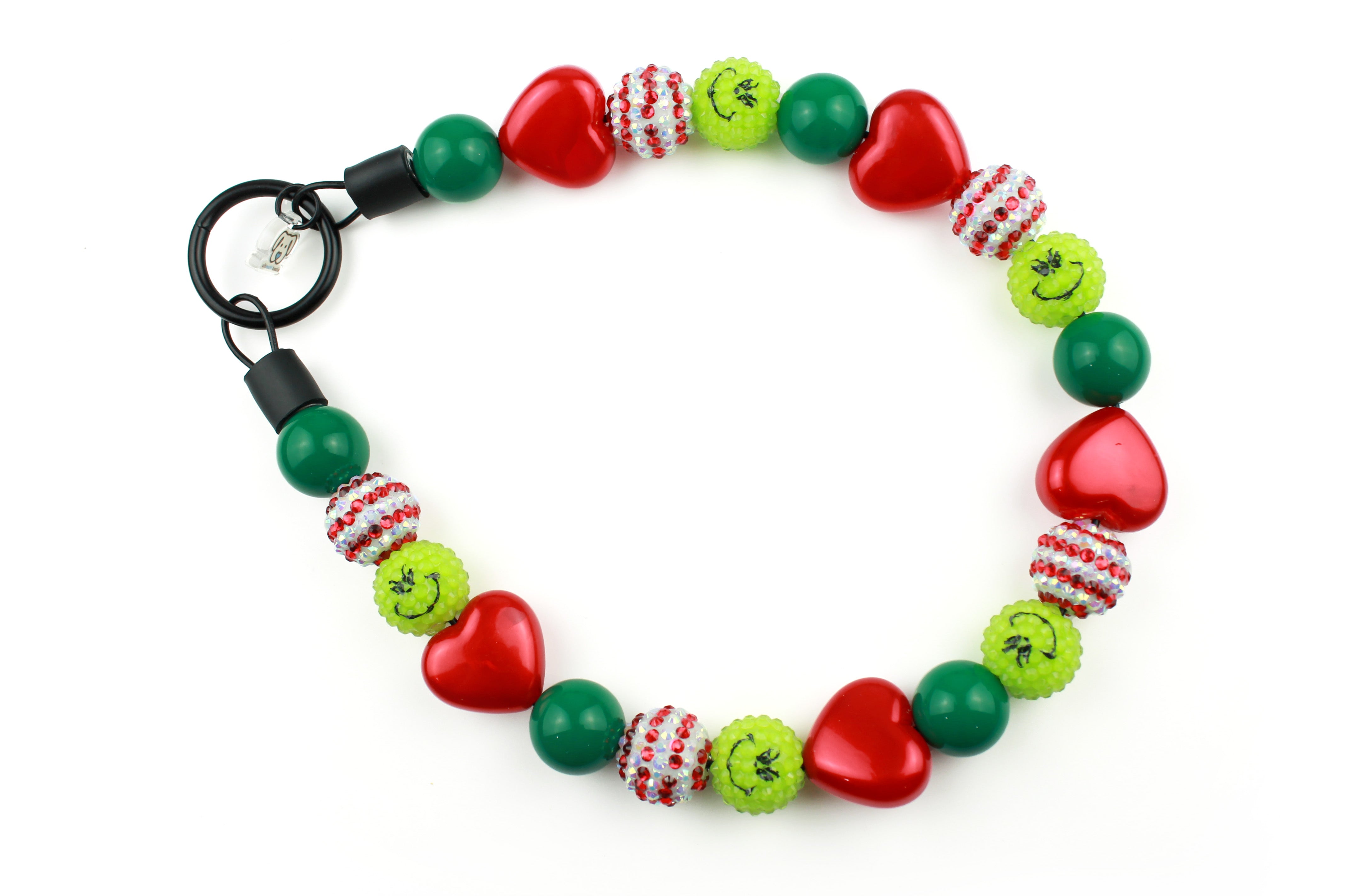 Grinchin’ Around Bead Dog Collar