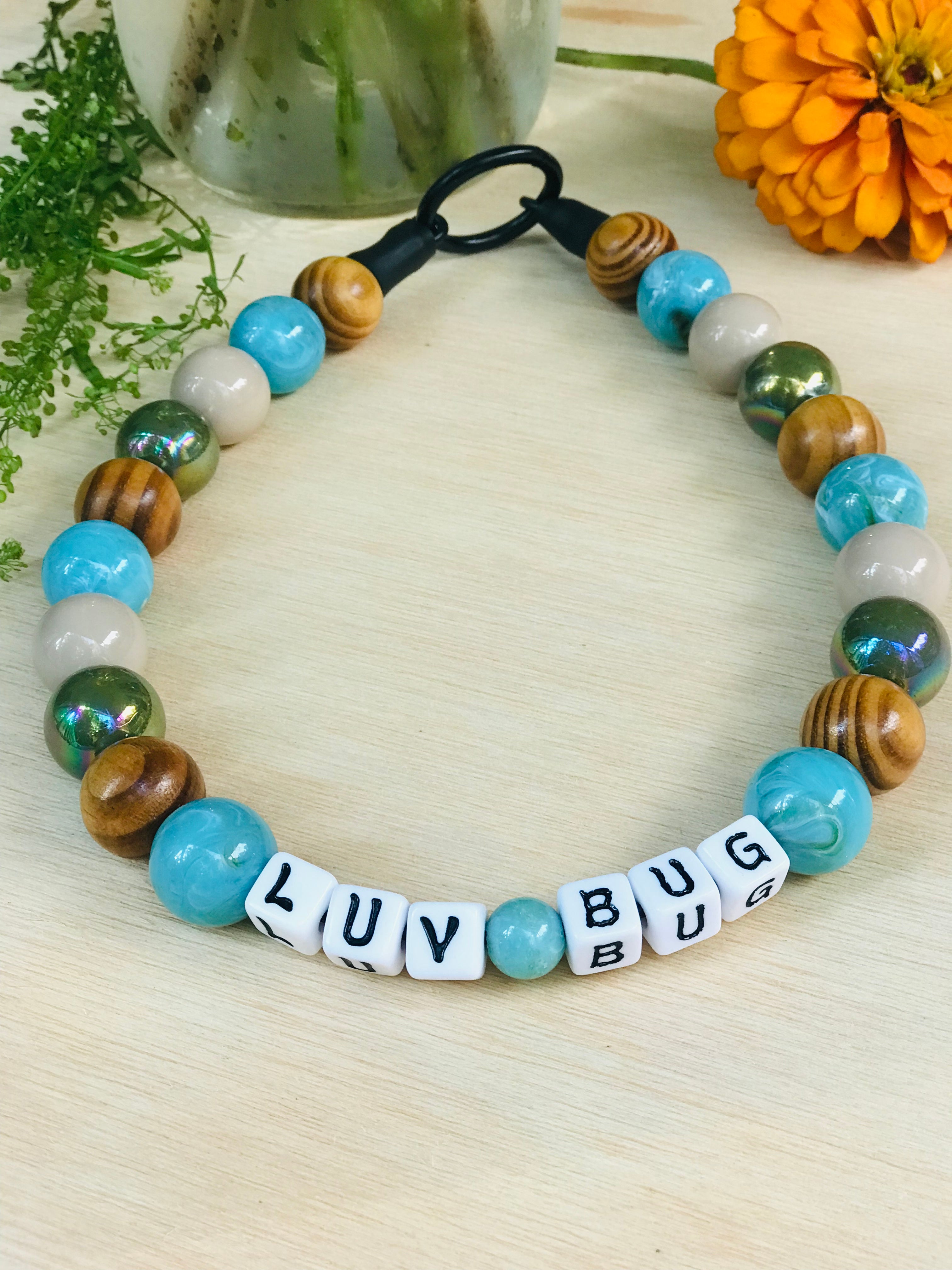 Falling Sky Bead Dog Collar