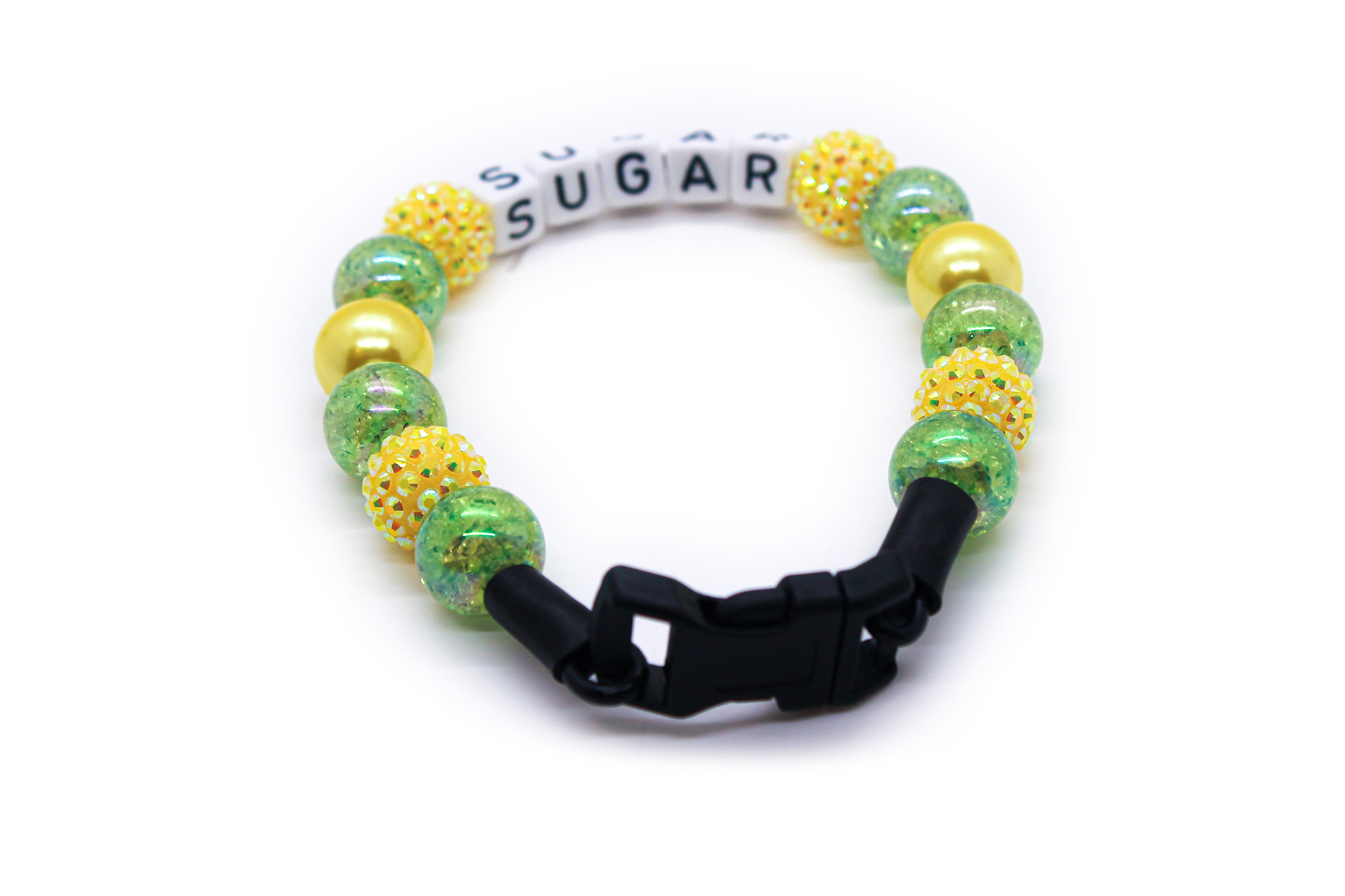 Lemon Lime MINI Bead Dog Collar