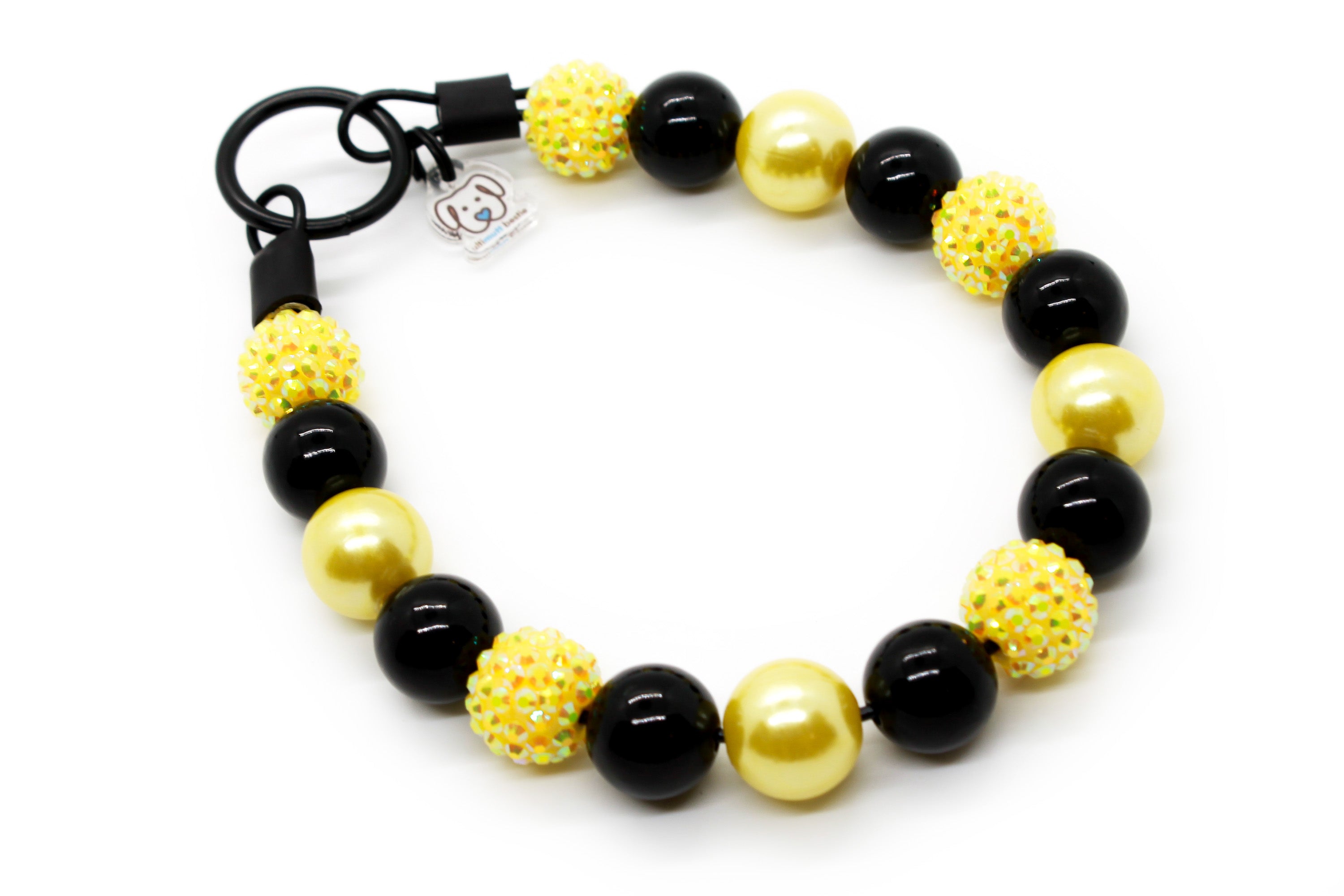 Bumble Bee MINI Bead Dog Collar