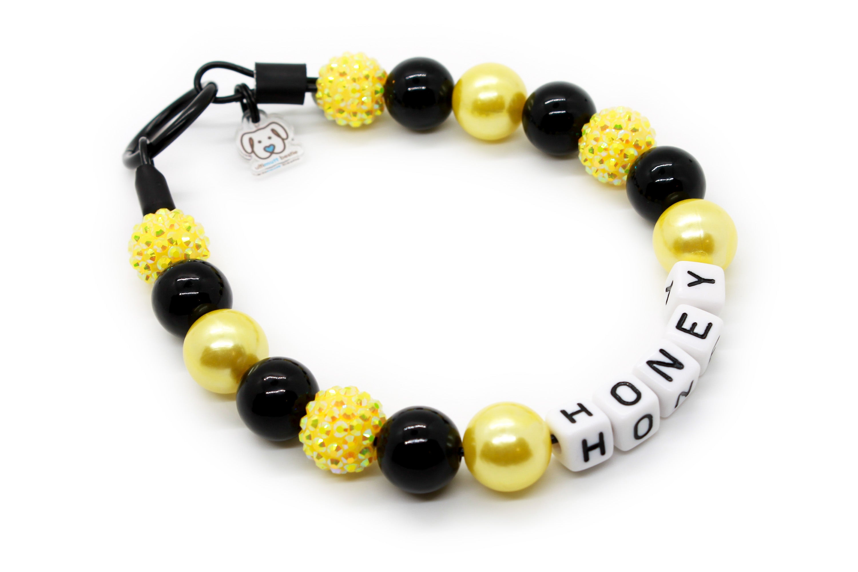 Bumble Bee MINI Bead Dog Collar