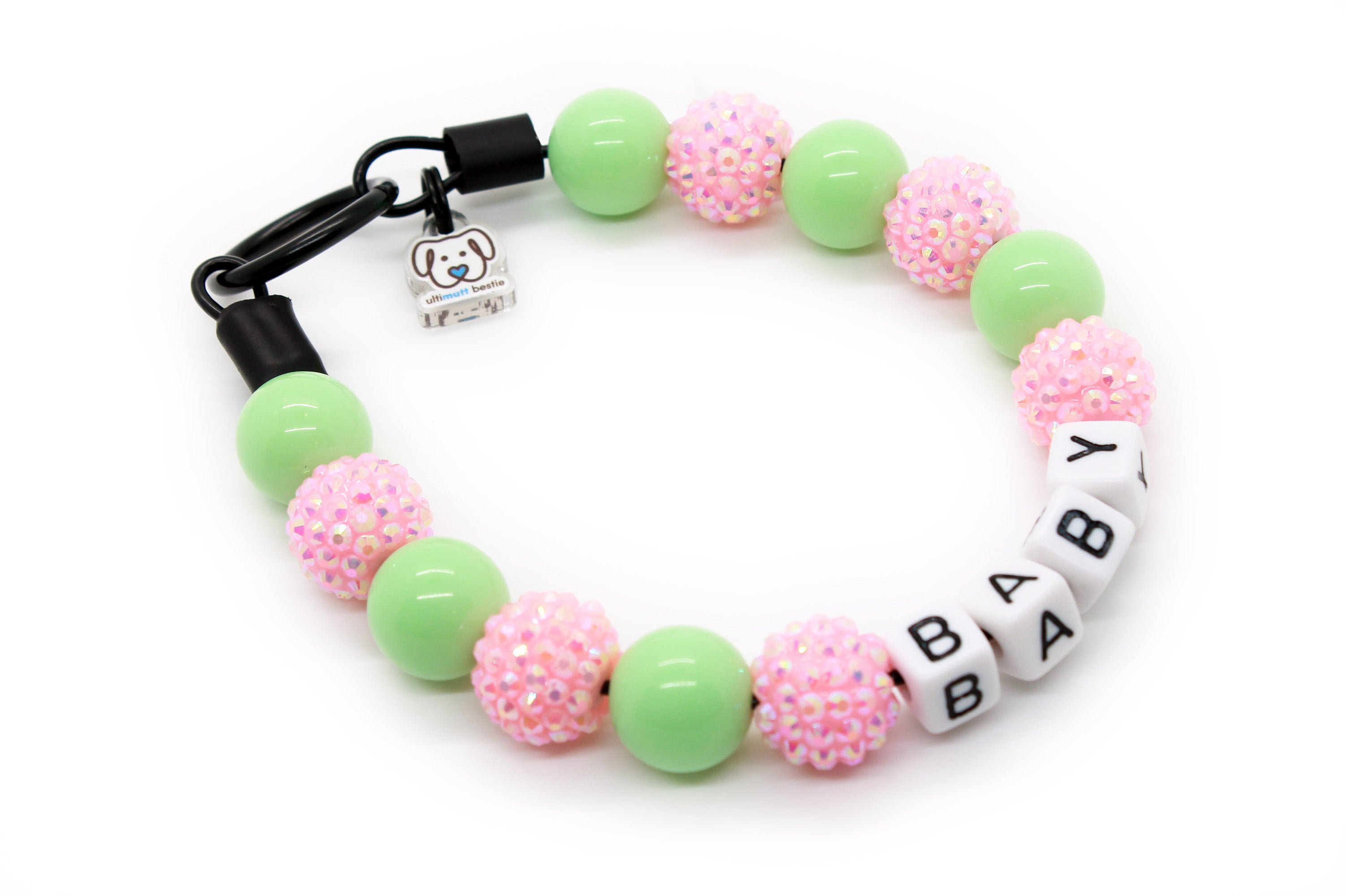 Melon Bling MINI Bead Dog Collar
