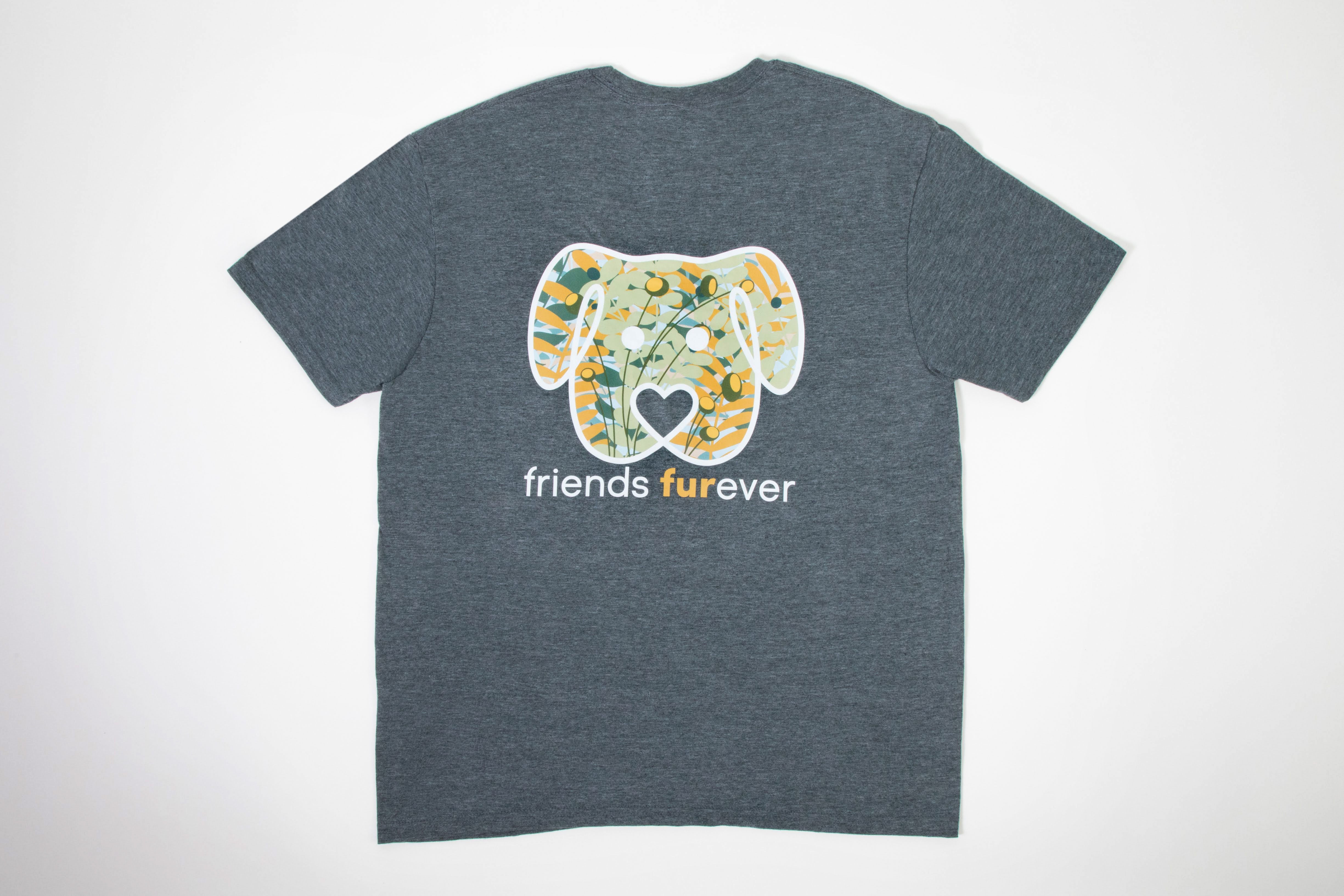Yellow and Green Floral T-Shirt GILDAN SOFTSTYLE