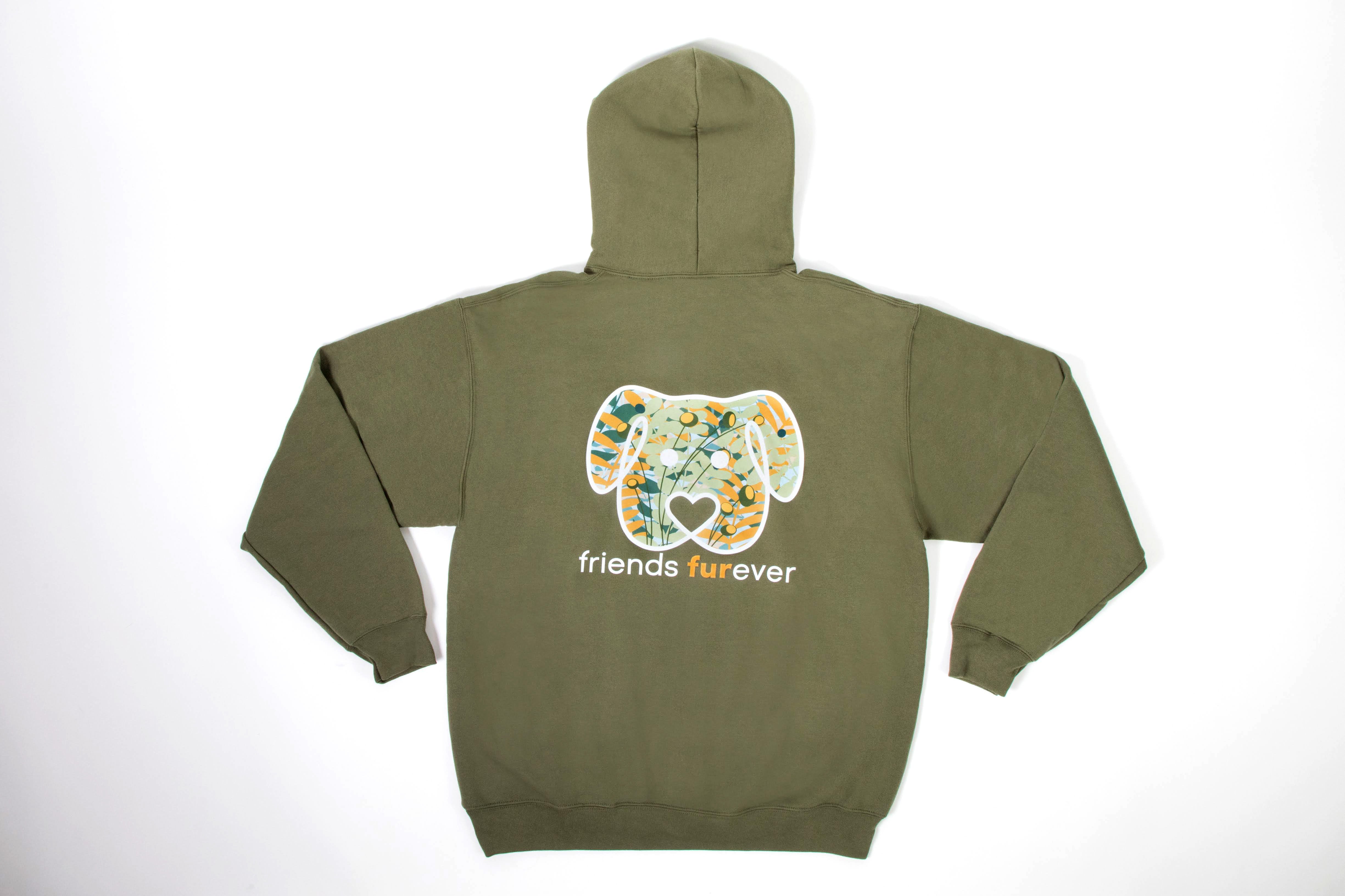Yellow and Green Floral Hoodie