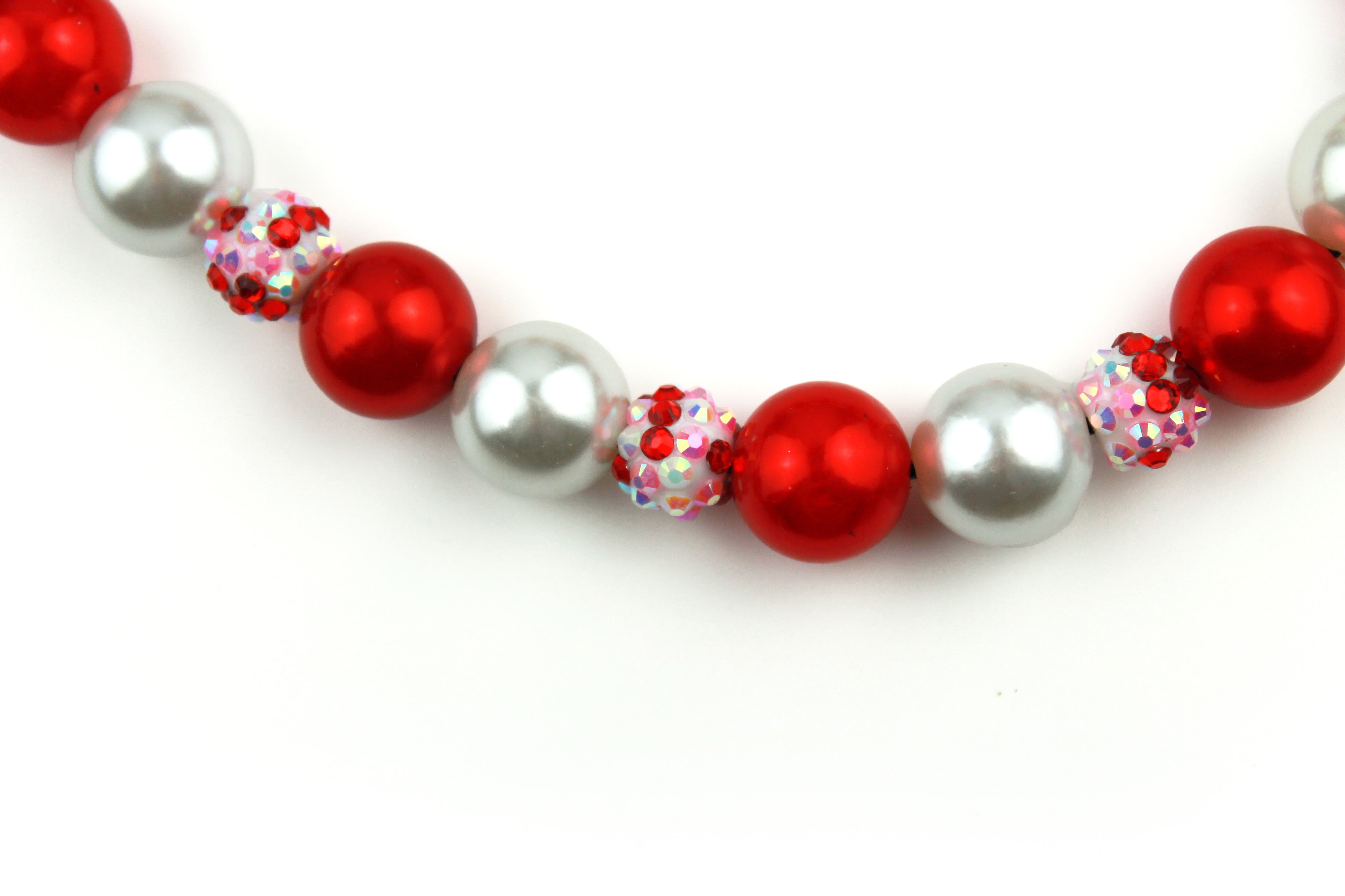 Mini Candy Cane Lane Dog Bead Collar