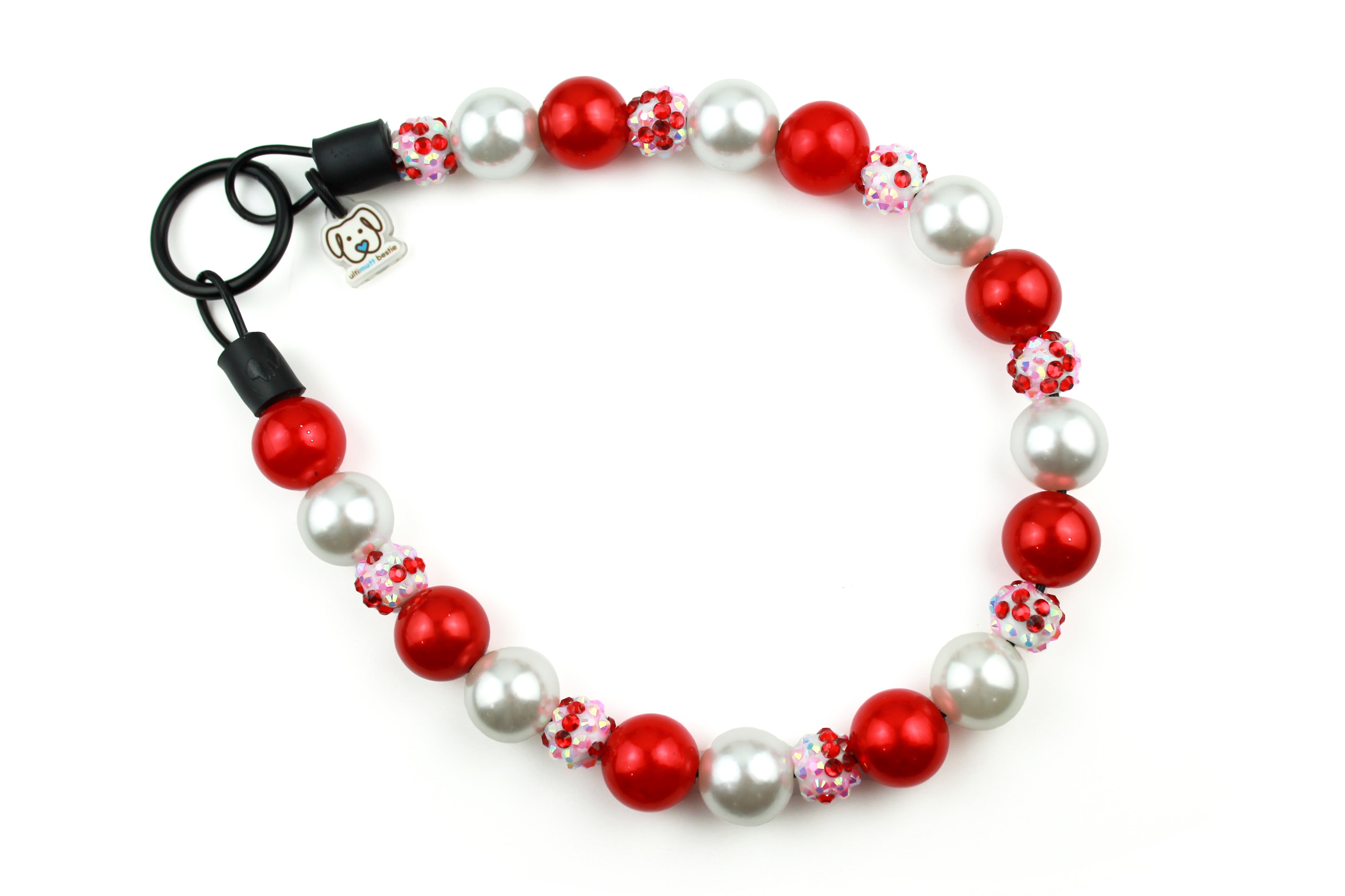 Mini Candy Cane Lane Dog Bead Collar