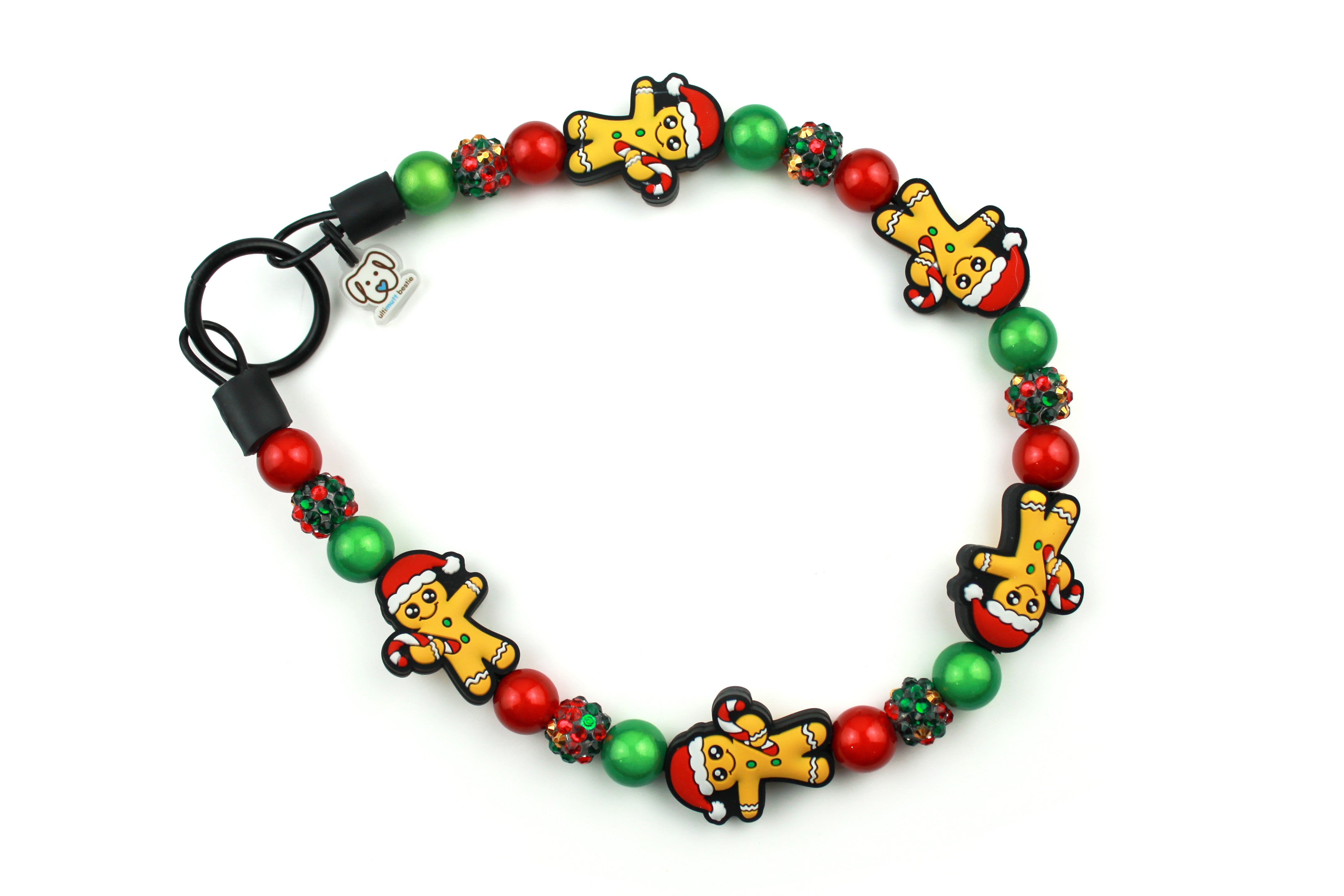 Mini Gingerbread Lane Dog Bead Collar