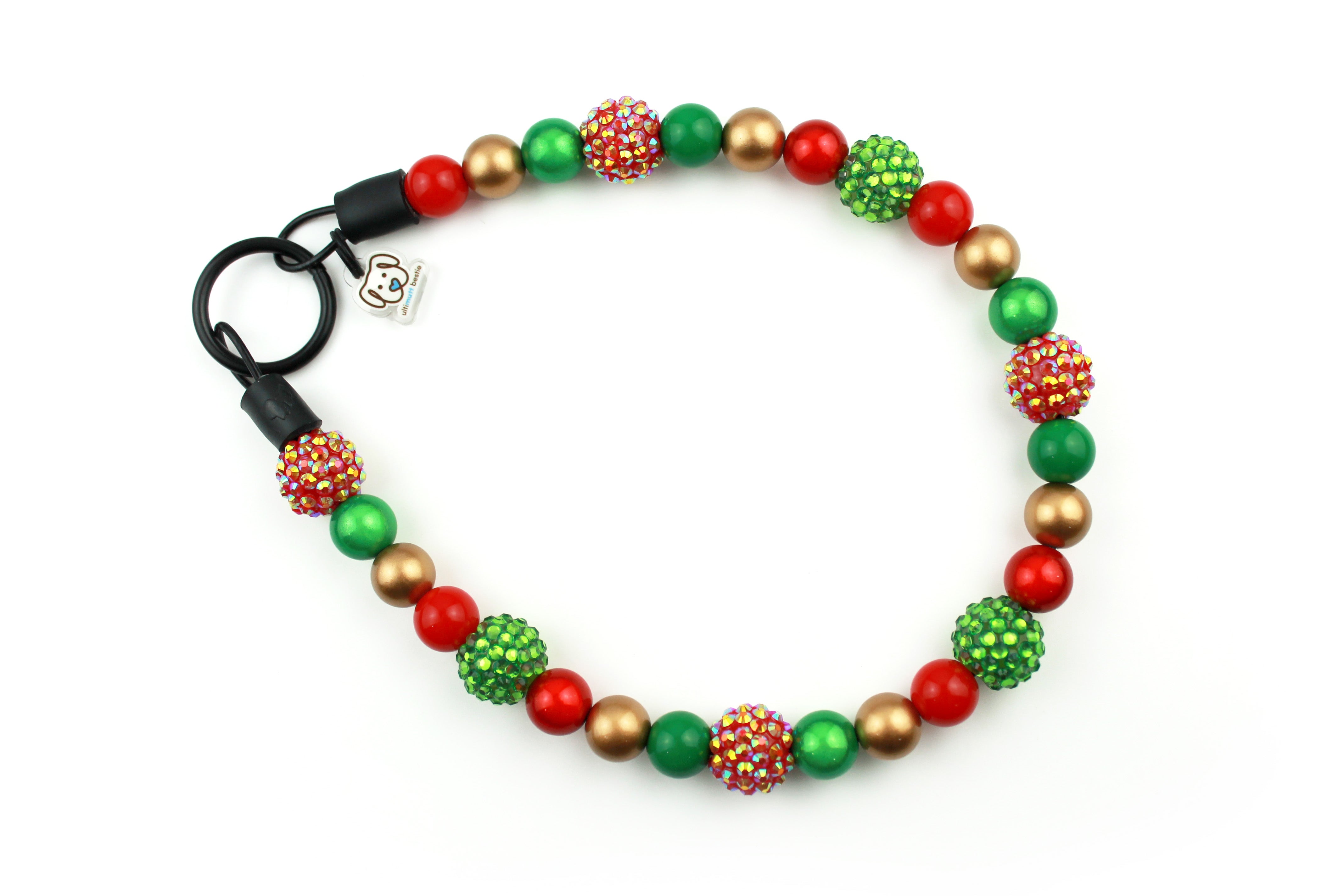 Mini Christmas Blin Dog Bead Collar