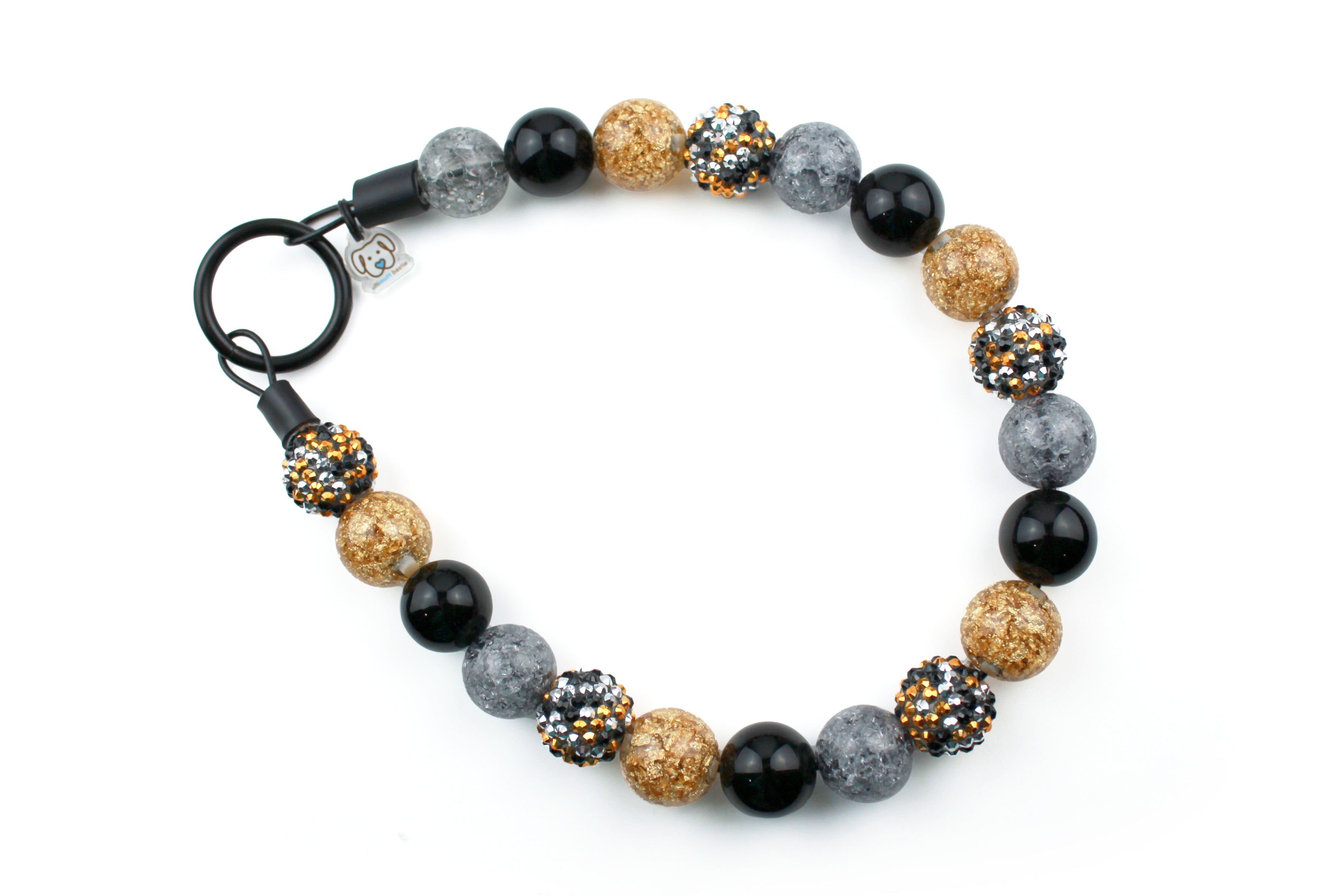 New Year Bling Bead Dog Collar