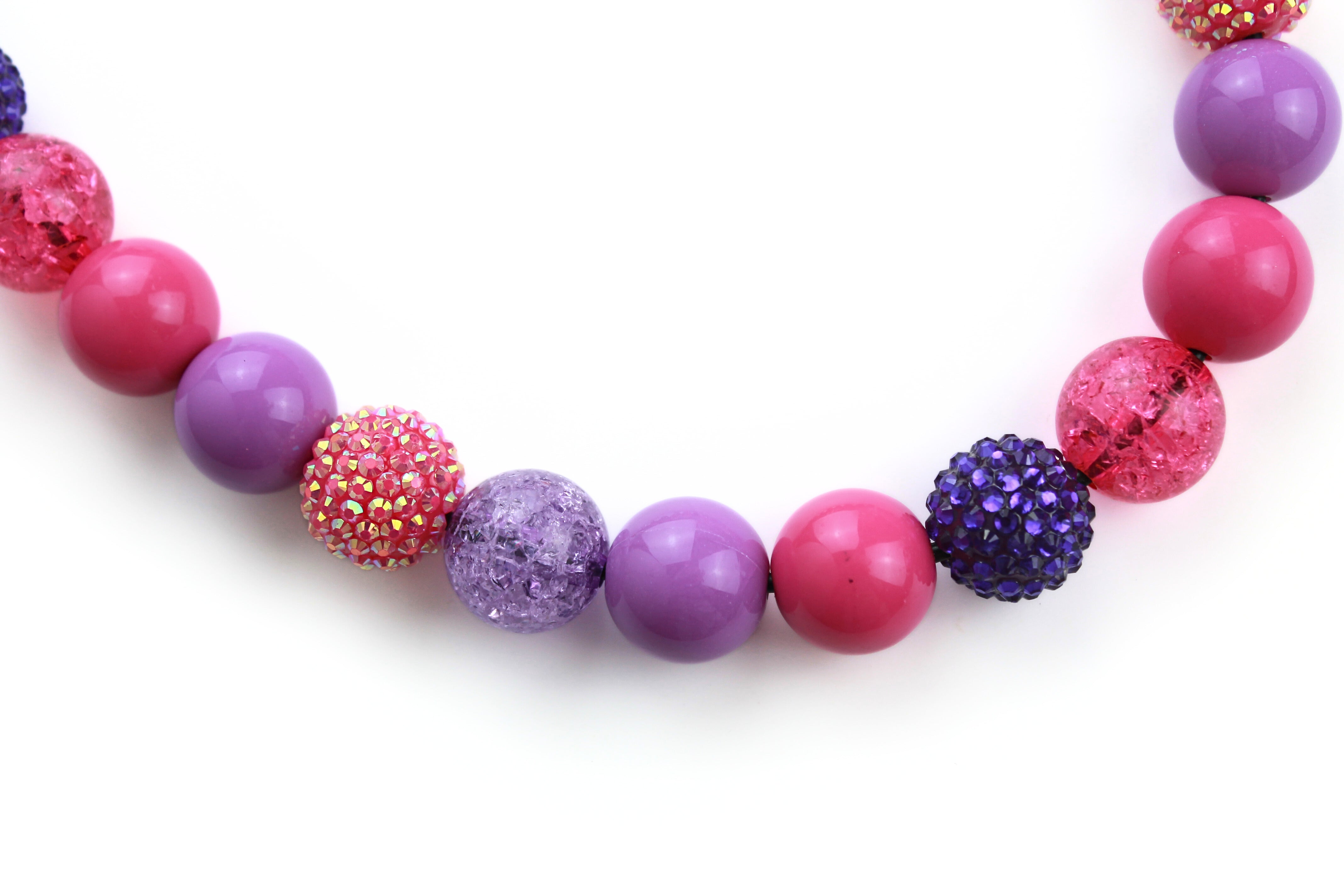 Orchid Bliss Large Bead Dog Collar