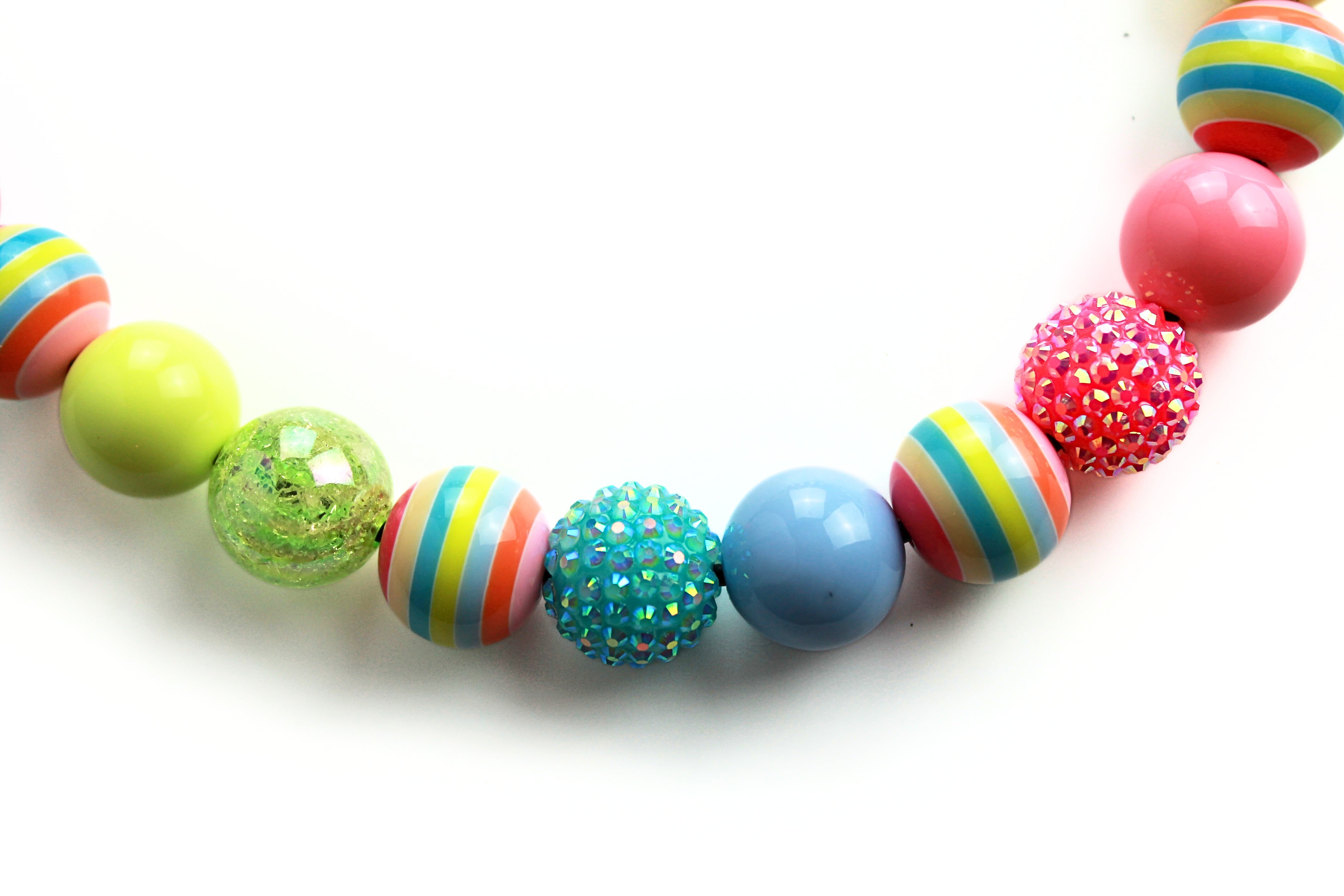 Pastel Paradise Bead Dog Collar