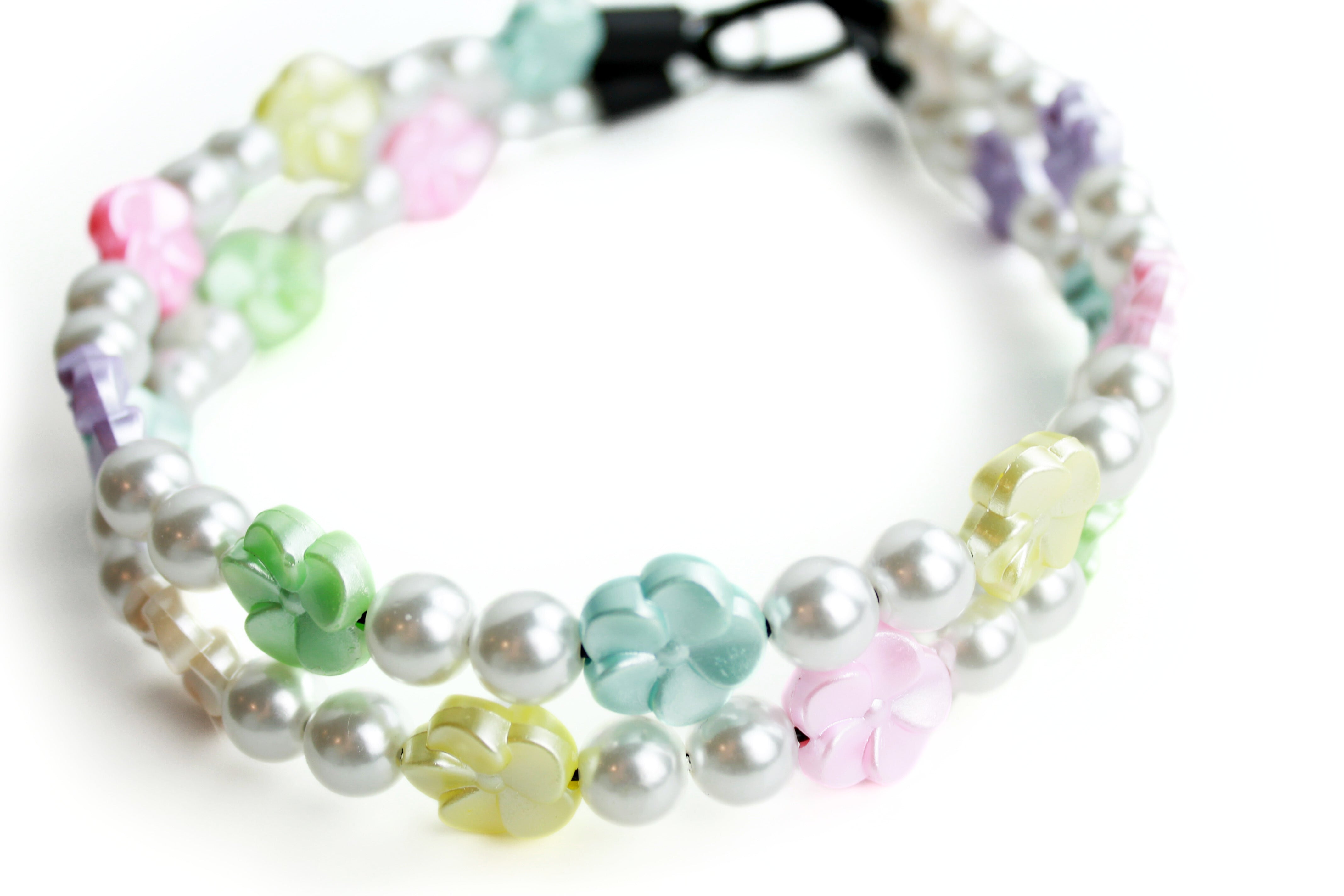 Petals and Pearls Double XS Pearl Bead Collar