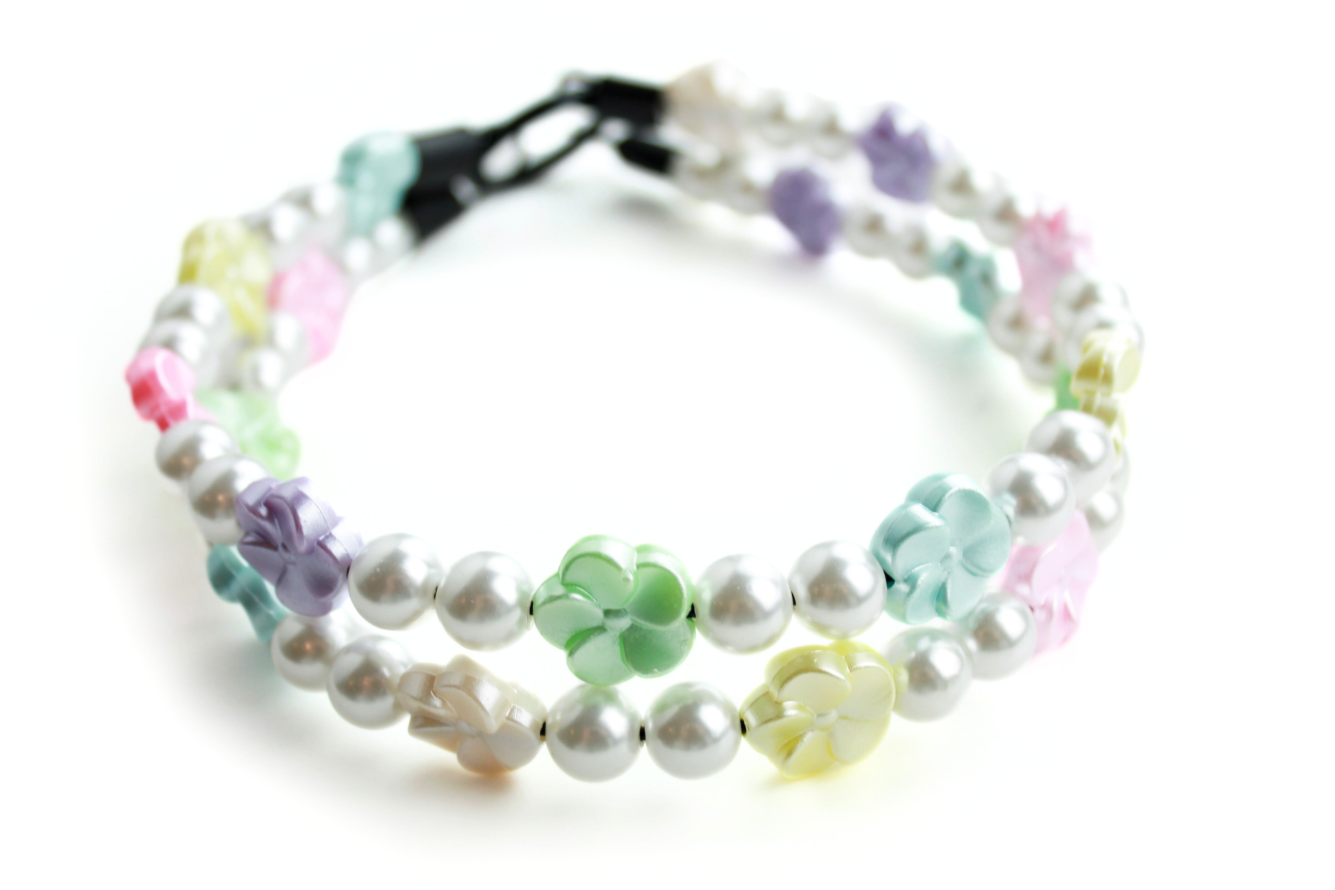 Petals and Pearls Double XS Pearl Bead Collar