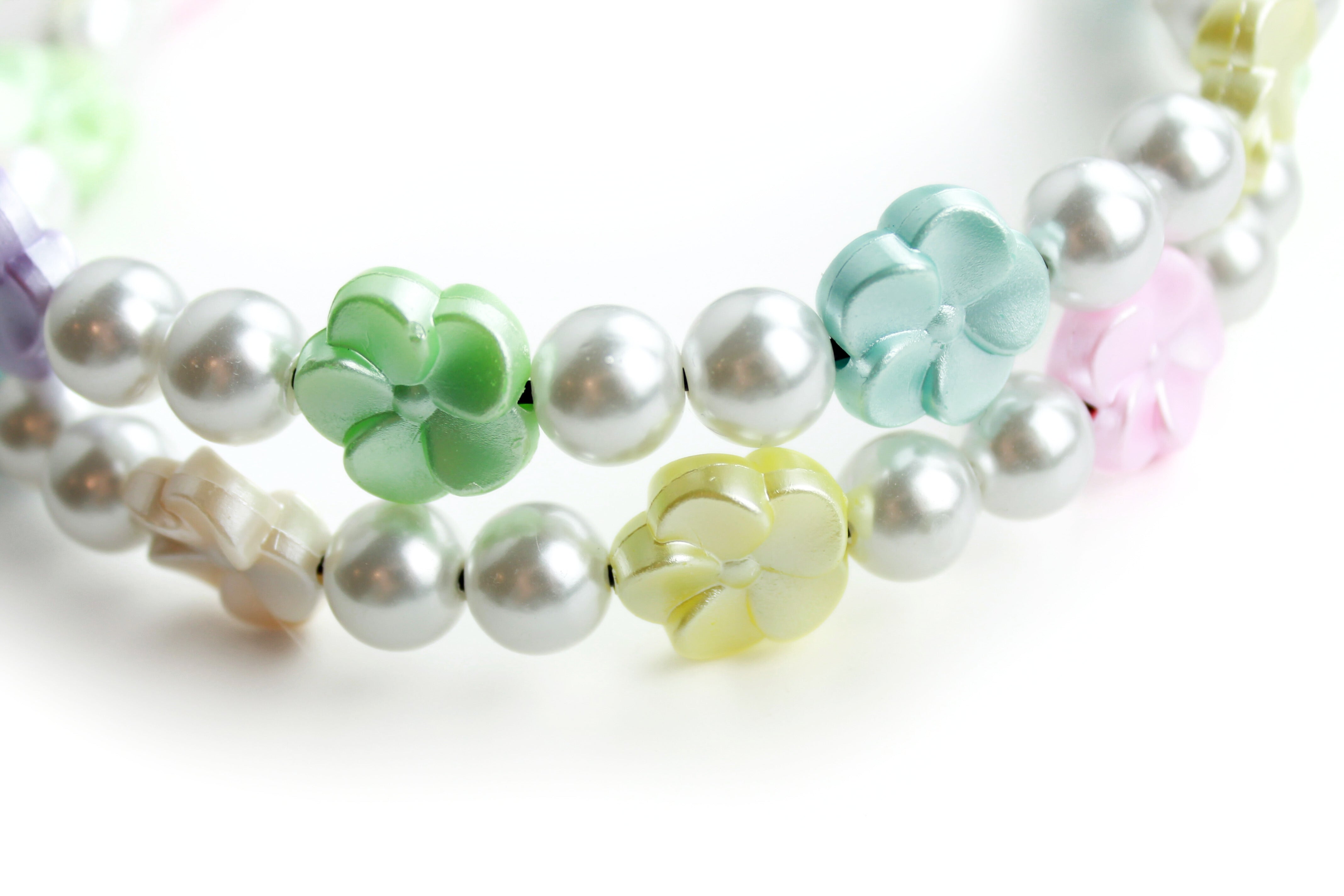 Petals and Pearls Double XS Pearl Bead Collar