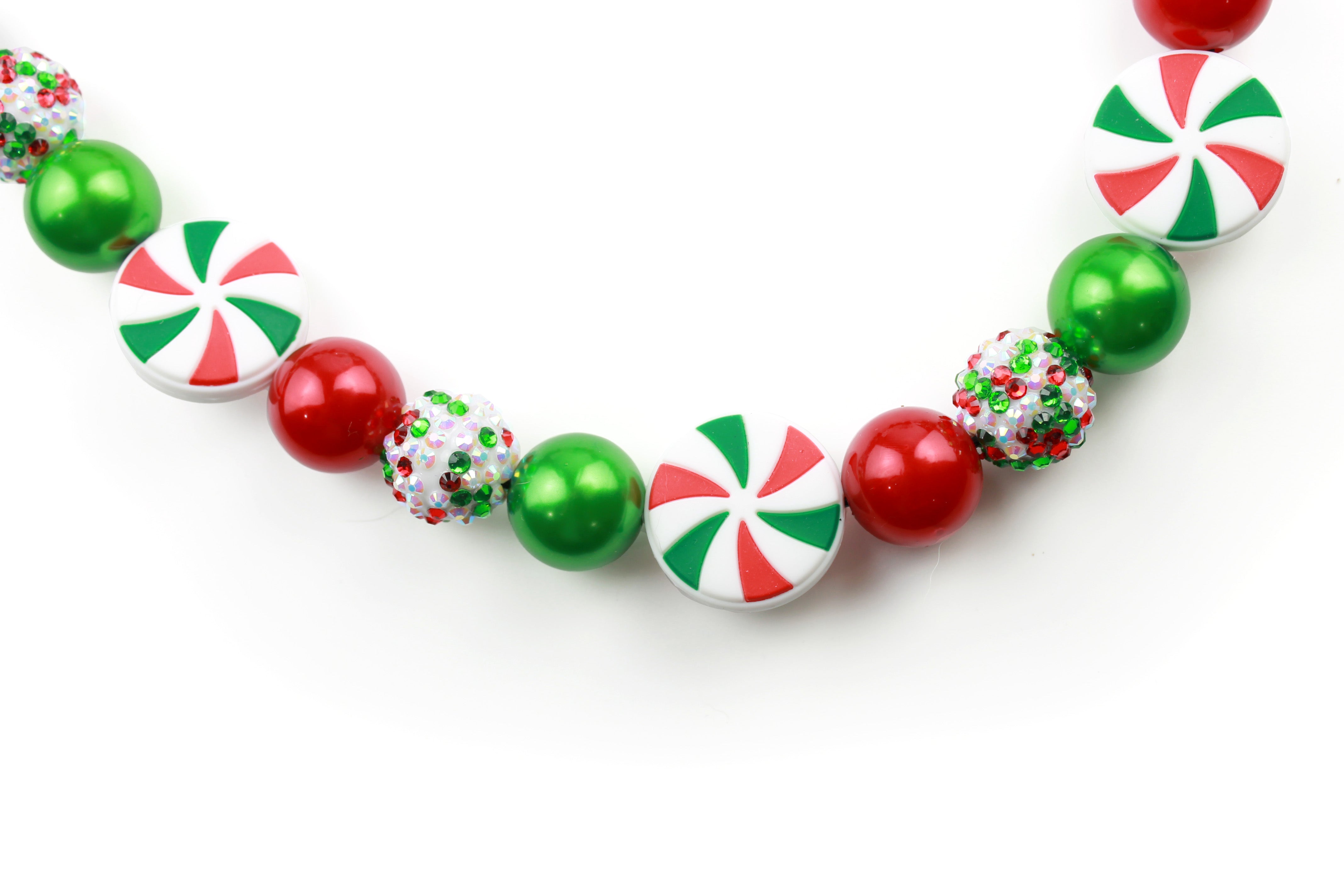 Peppermint Bark Bead Dog Collar