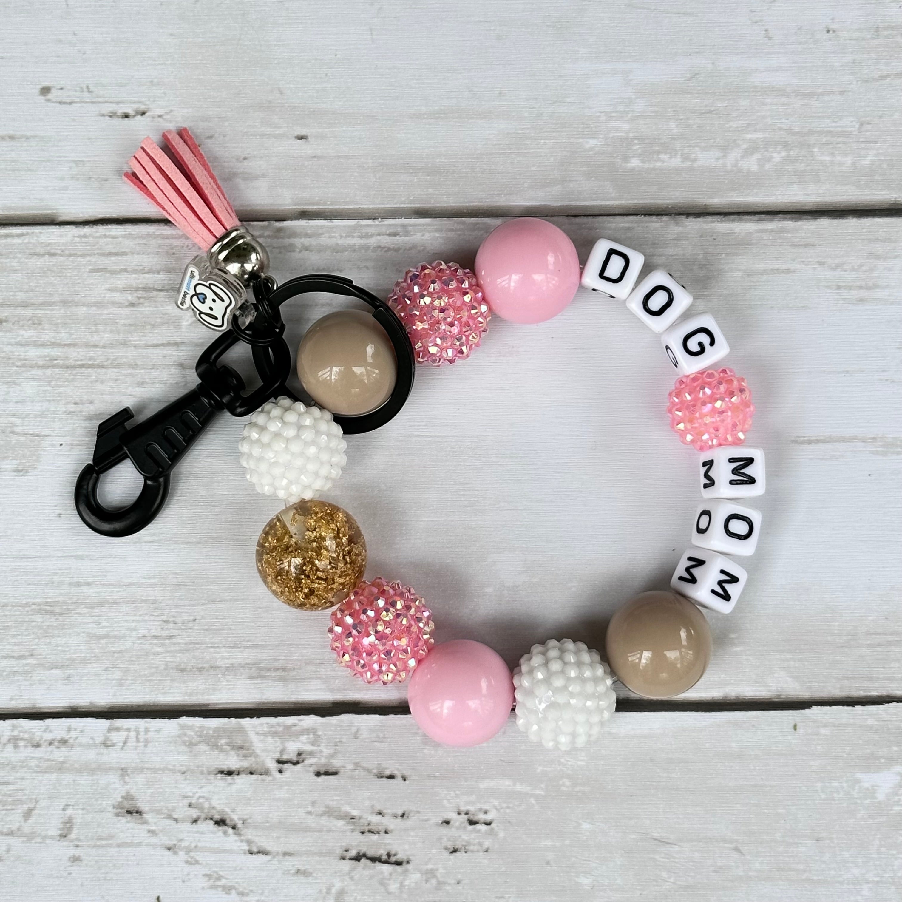 Pink Sand Bead Dog Collar