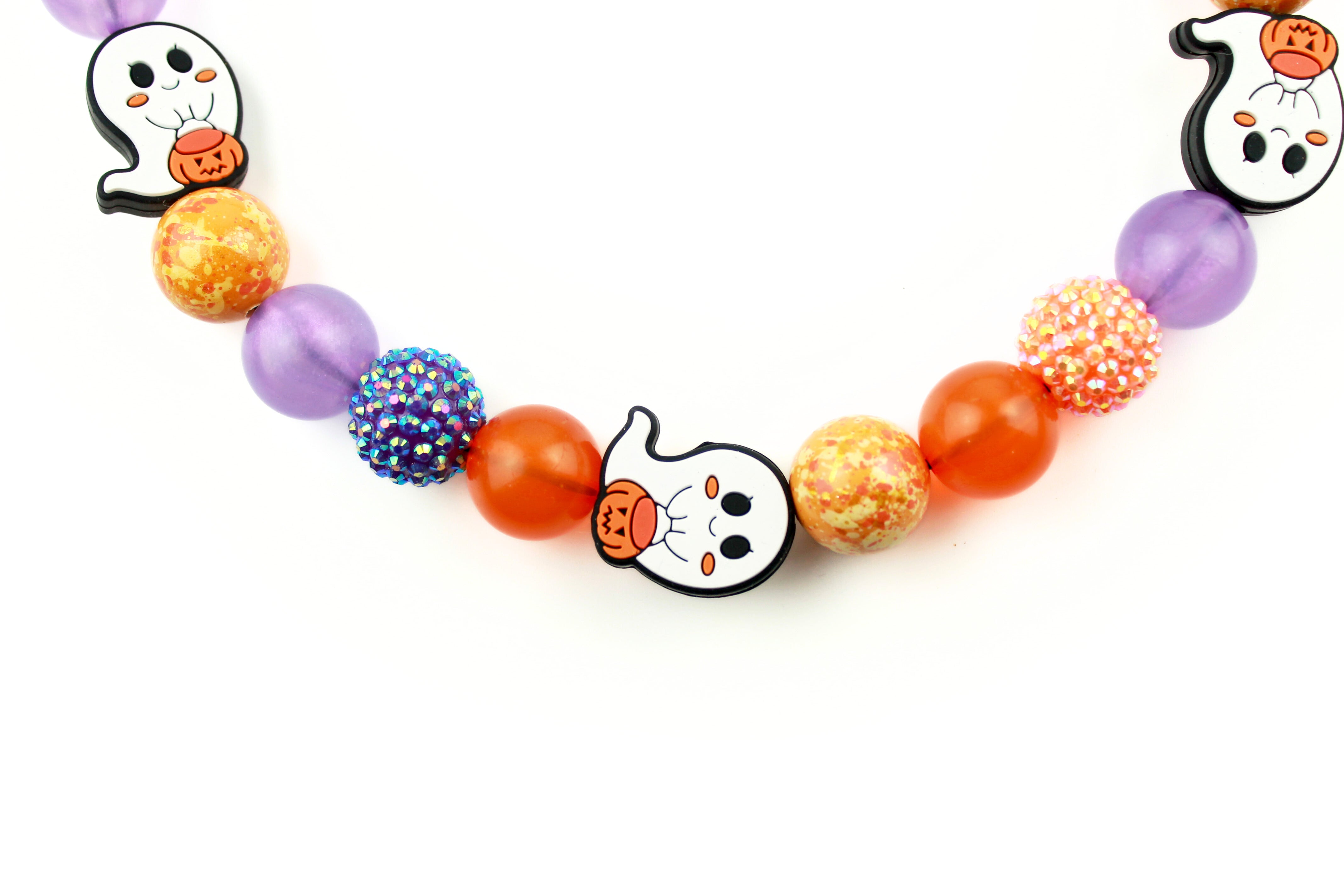 Pumpkin Patrol Bead Dog Collar