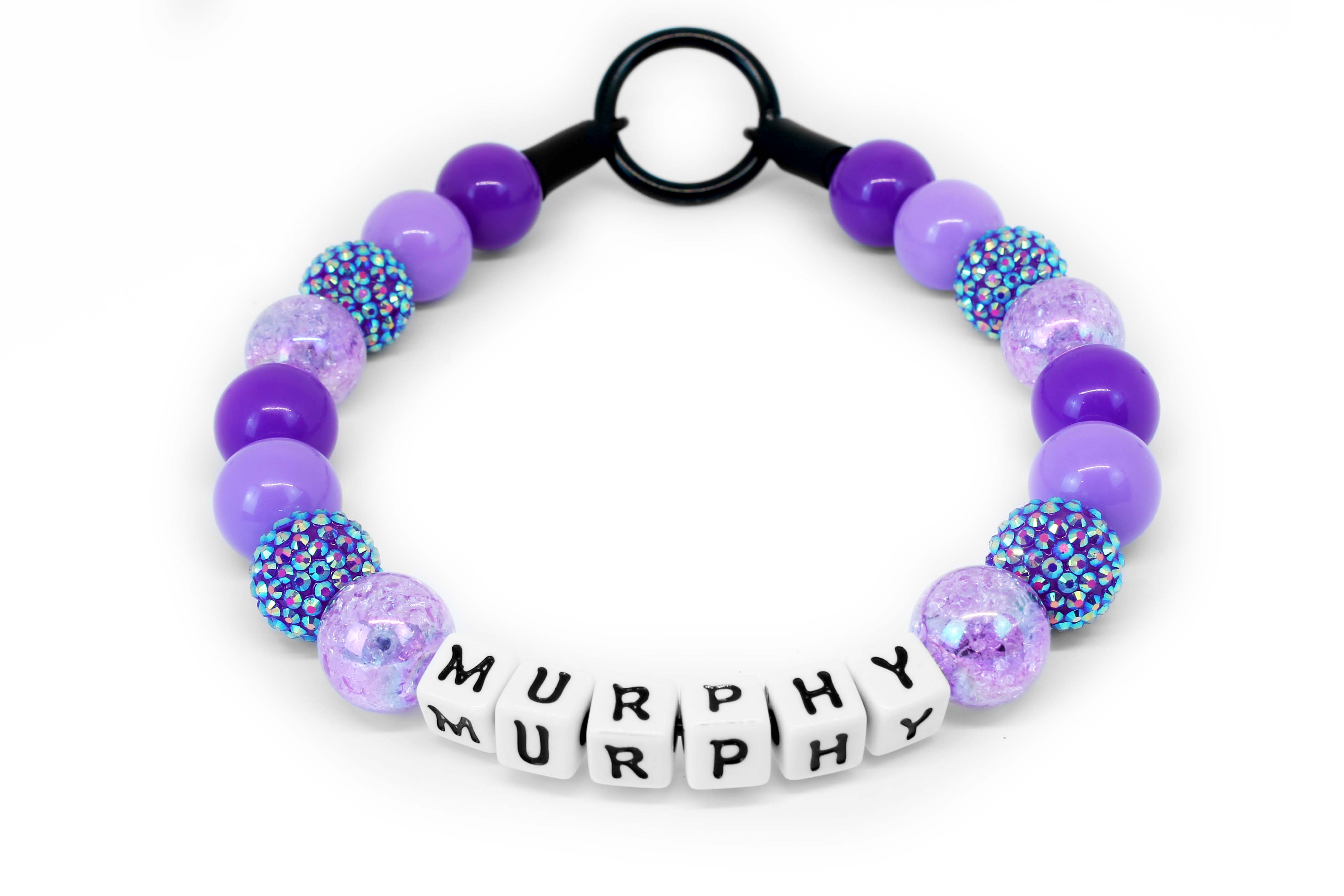 Purple Passion Large Bead Dog Collar Collars physical Ultimutt Bestie