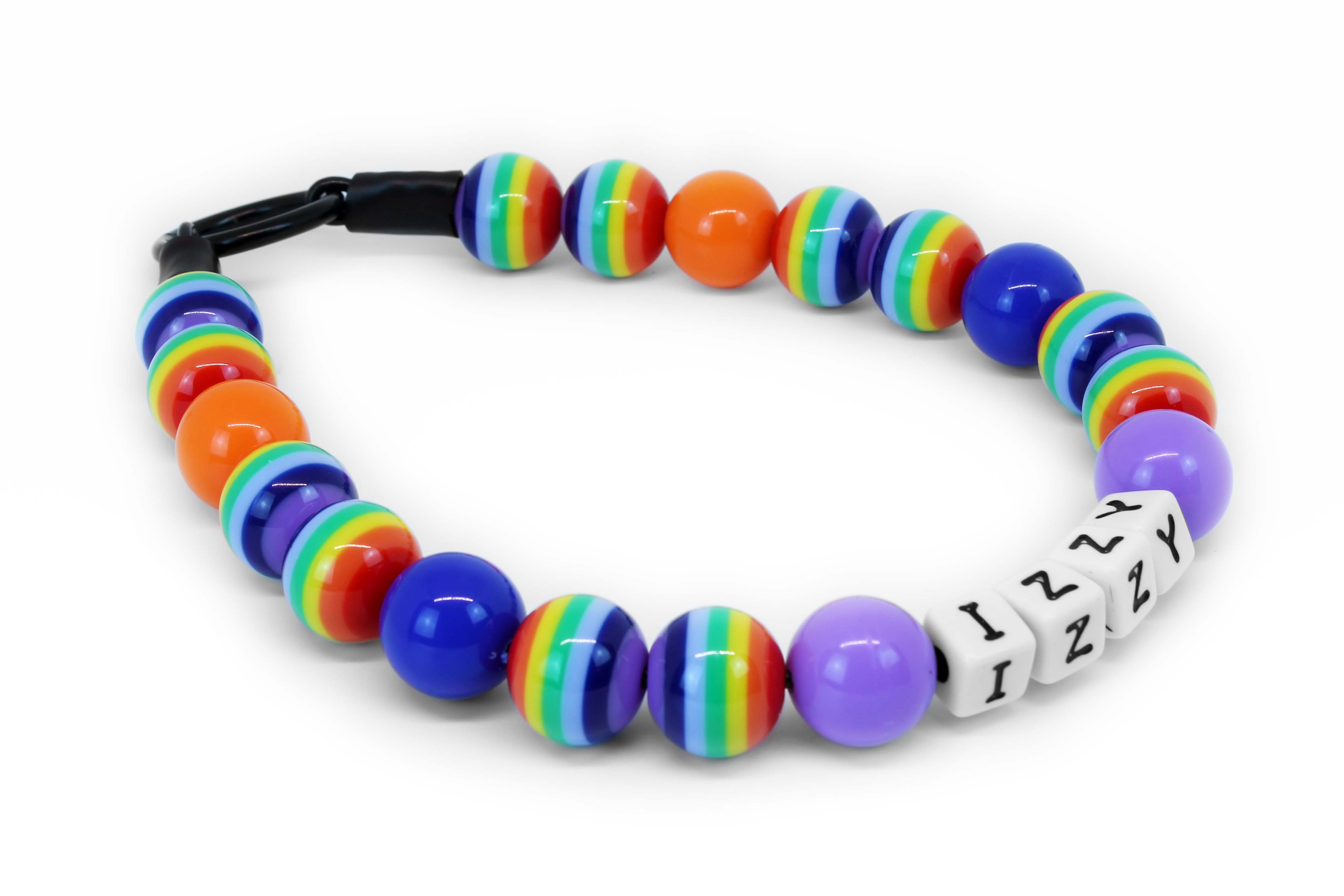Boho Rainbow Bead Dog Collar