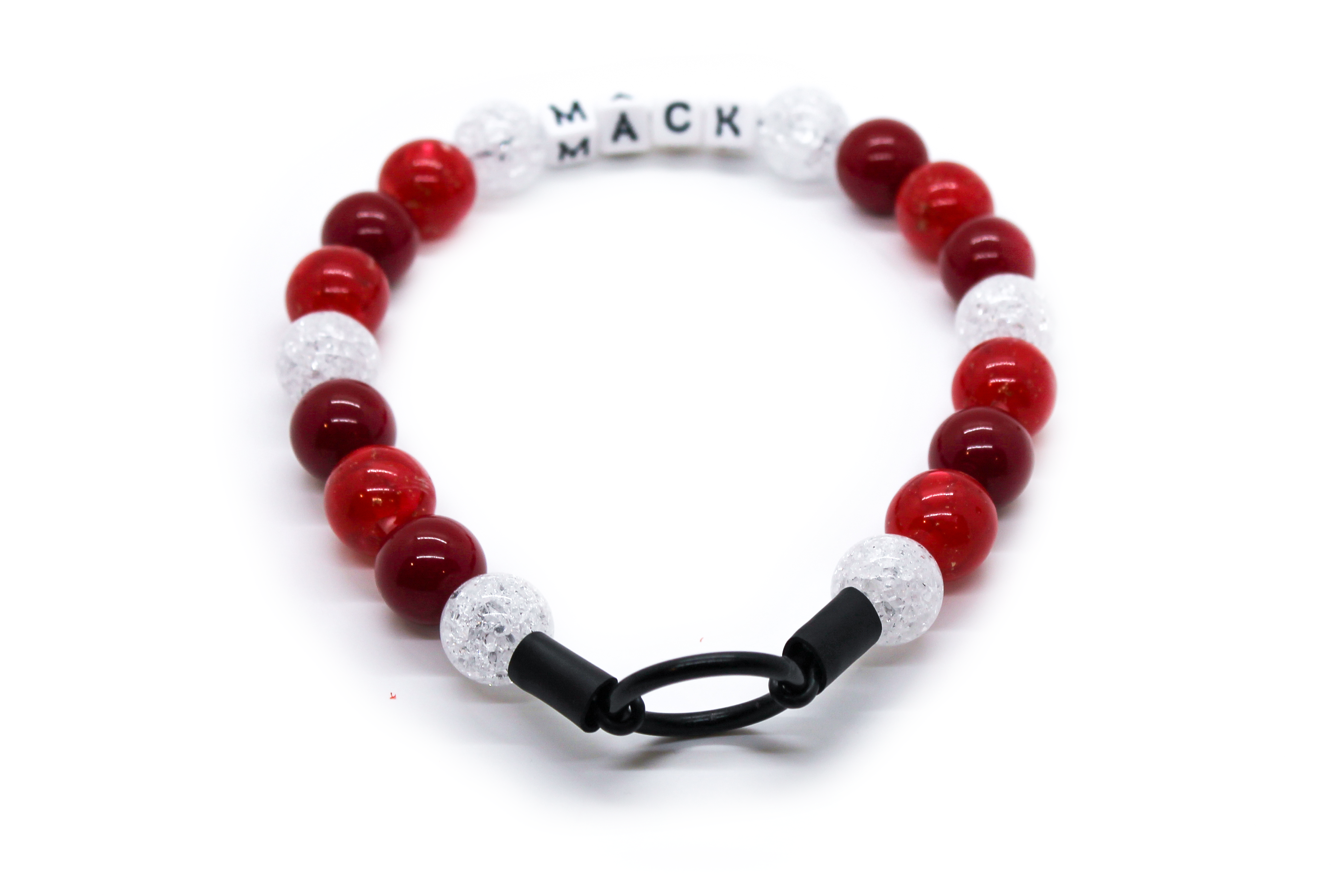 Red Candy Apple Large Bead Dog Collar
