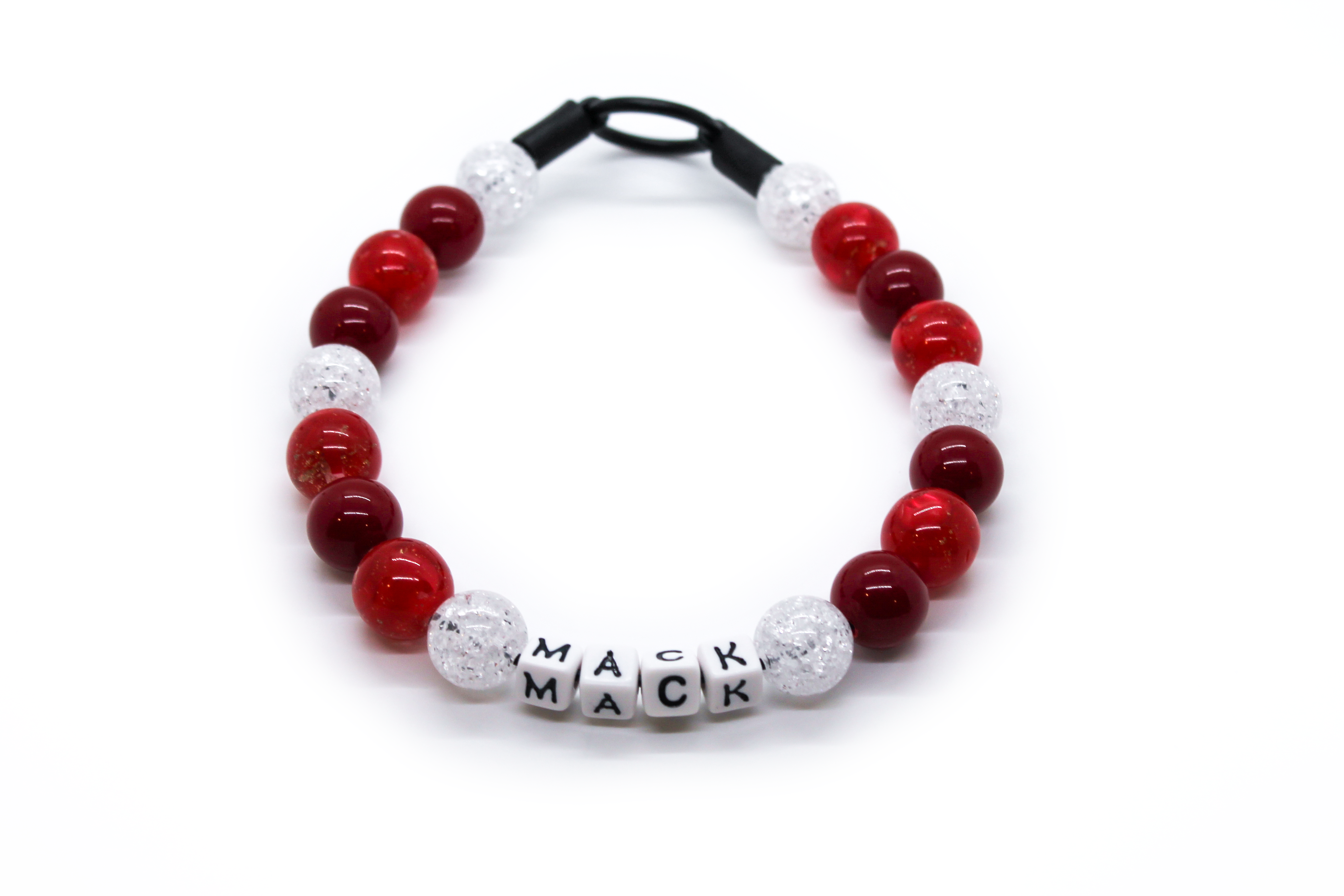 Red Candy Apple Large Bead Dog Collar
