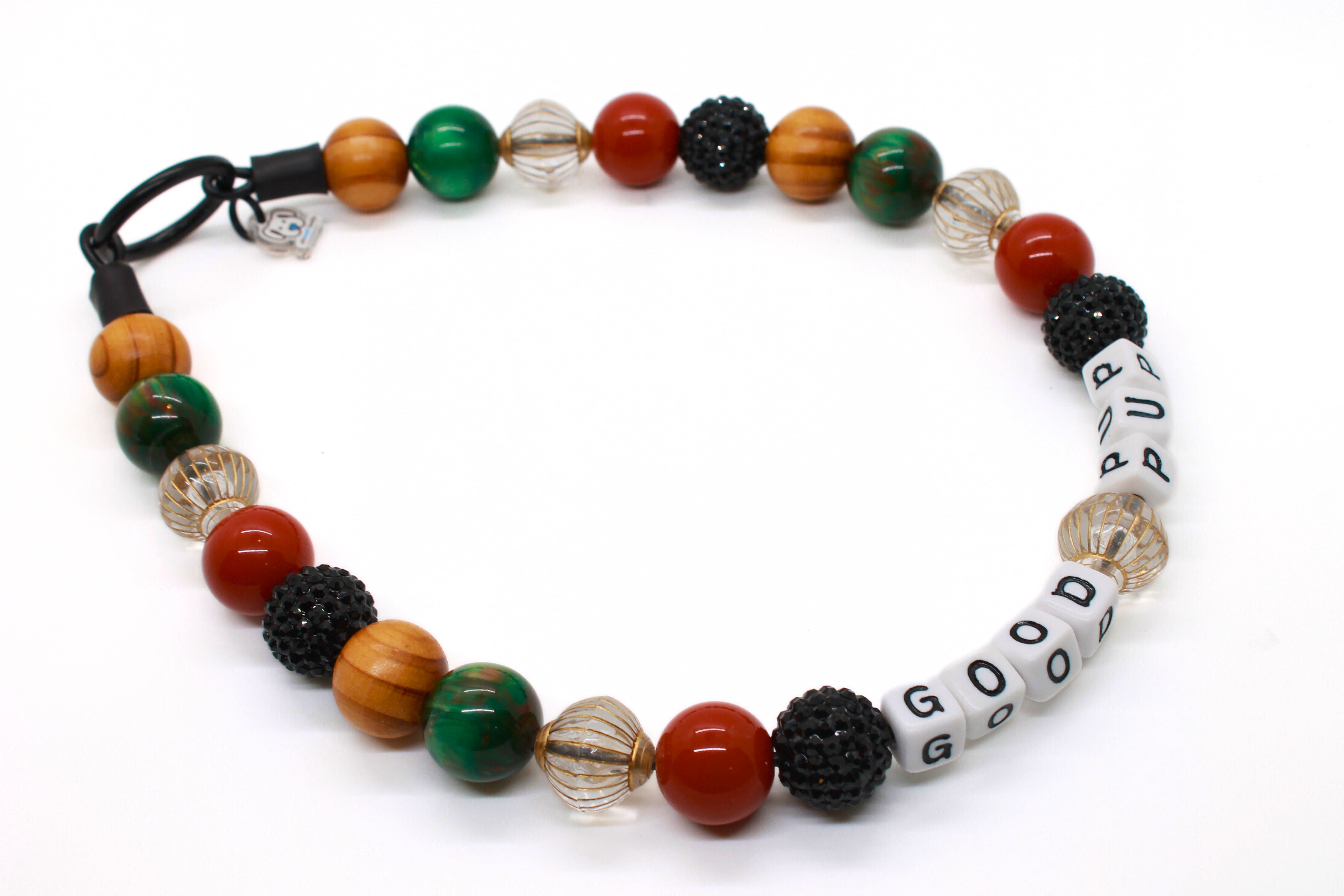 Vintage Dog Wood Large Bead Dog Collar
