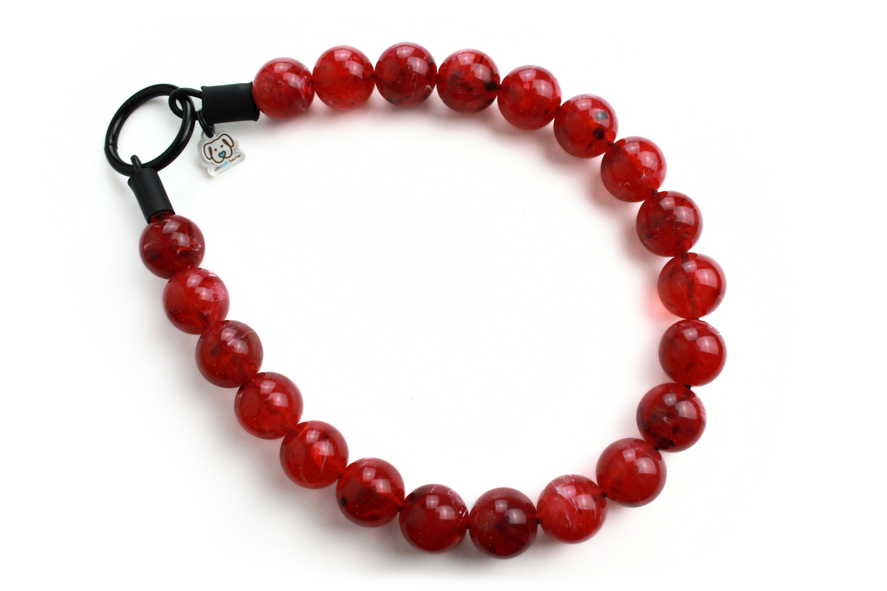 Plum Crazy Large Bead Dog Collar