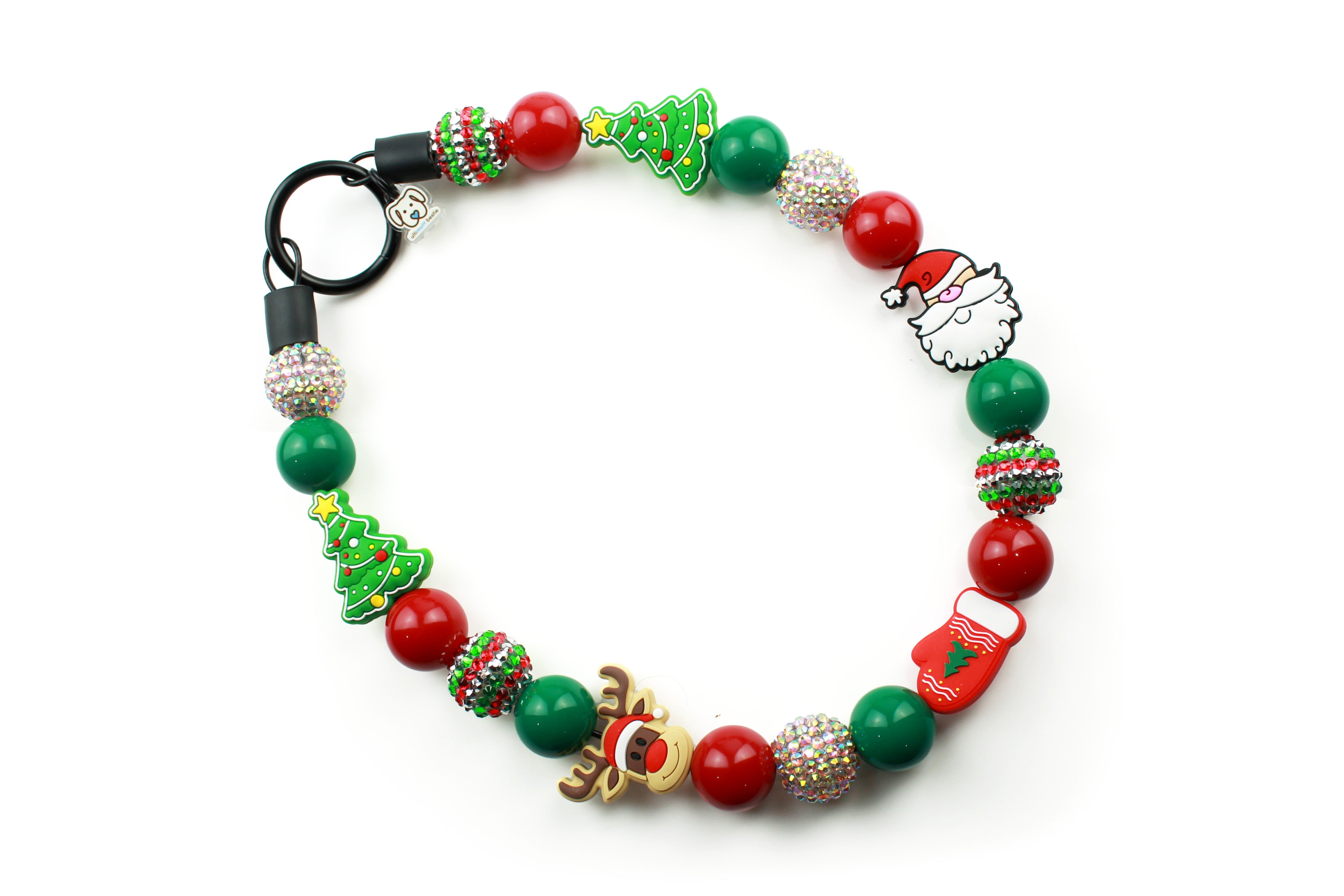 Santa's Coming to Town Bead Dog Collar