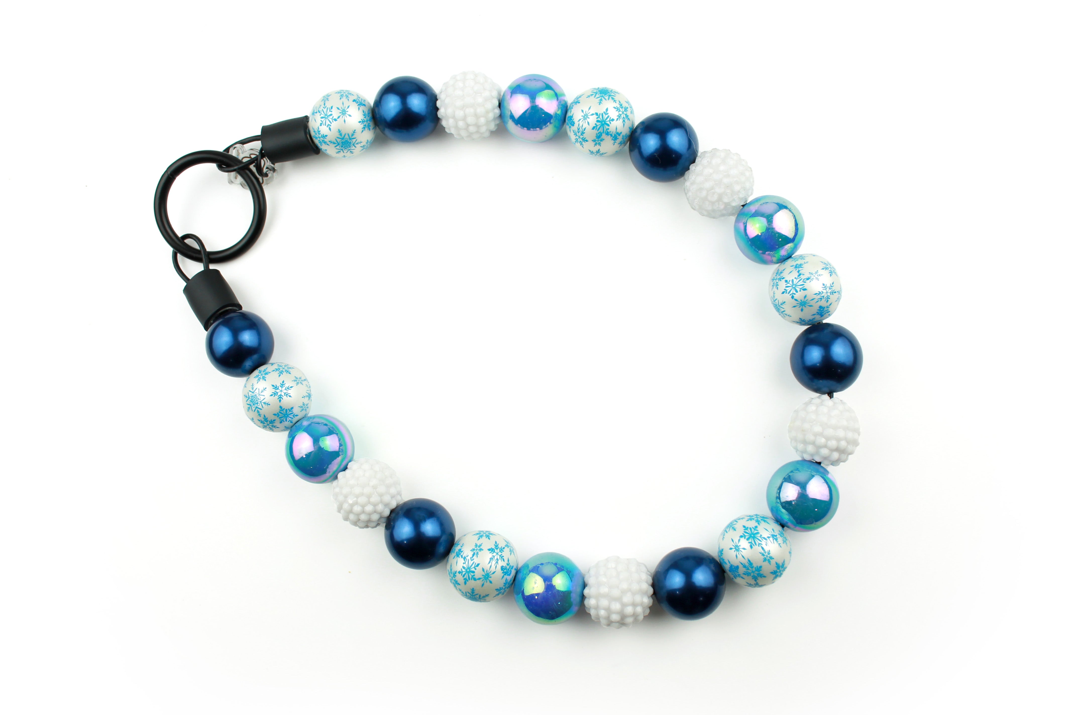 Snowflake Wishes Bead Dog Collar