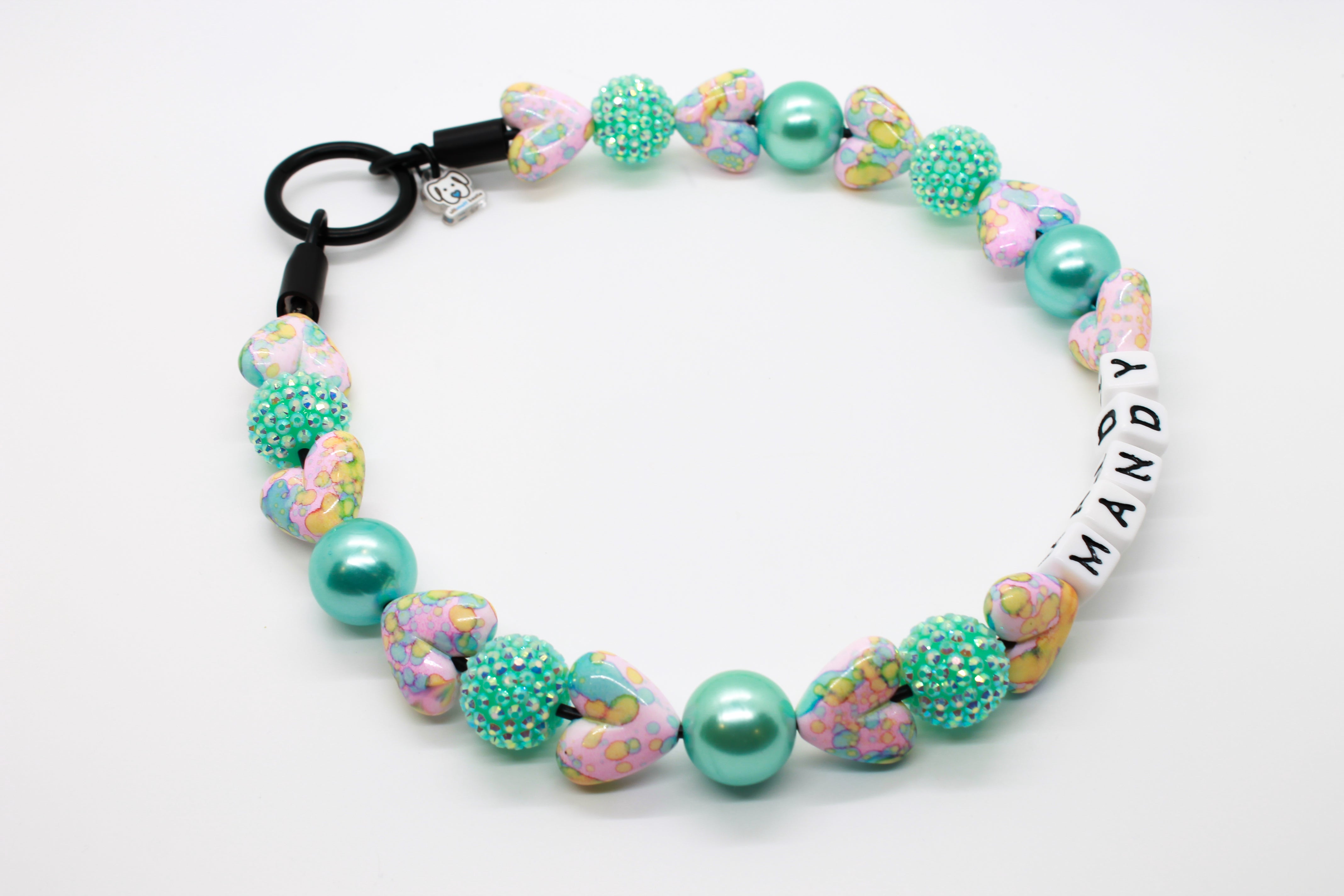 Sea of Love Large Bead Dog Collar