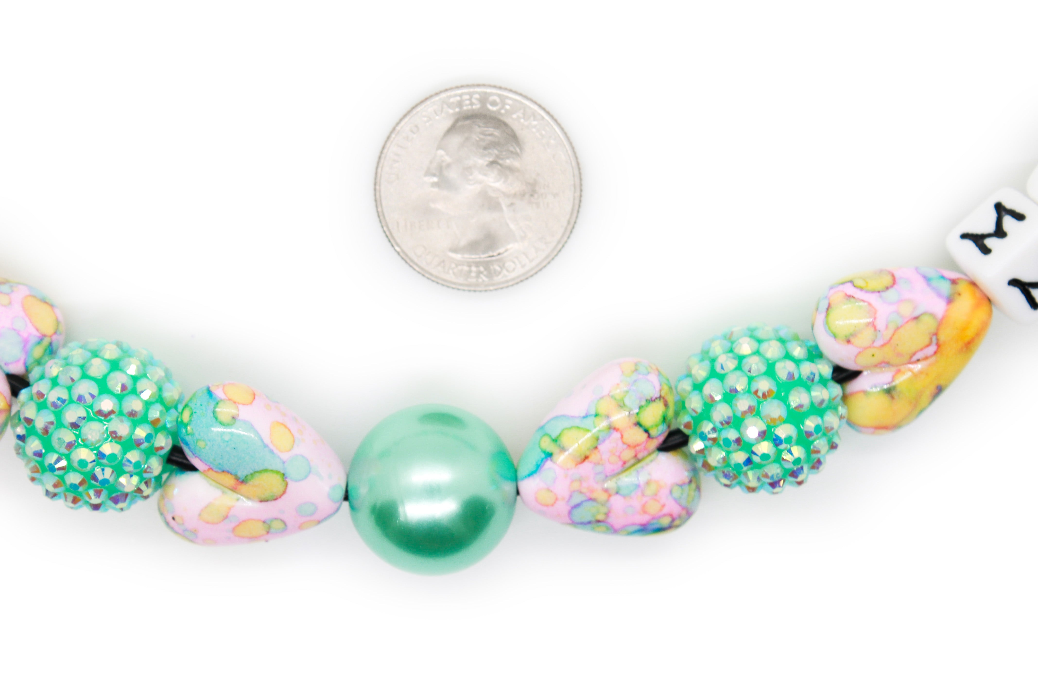 Sea of Love Large Bead Dog Collar