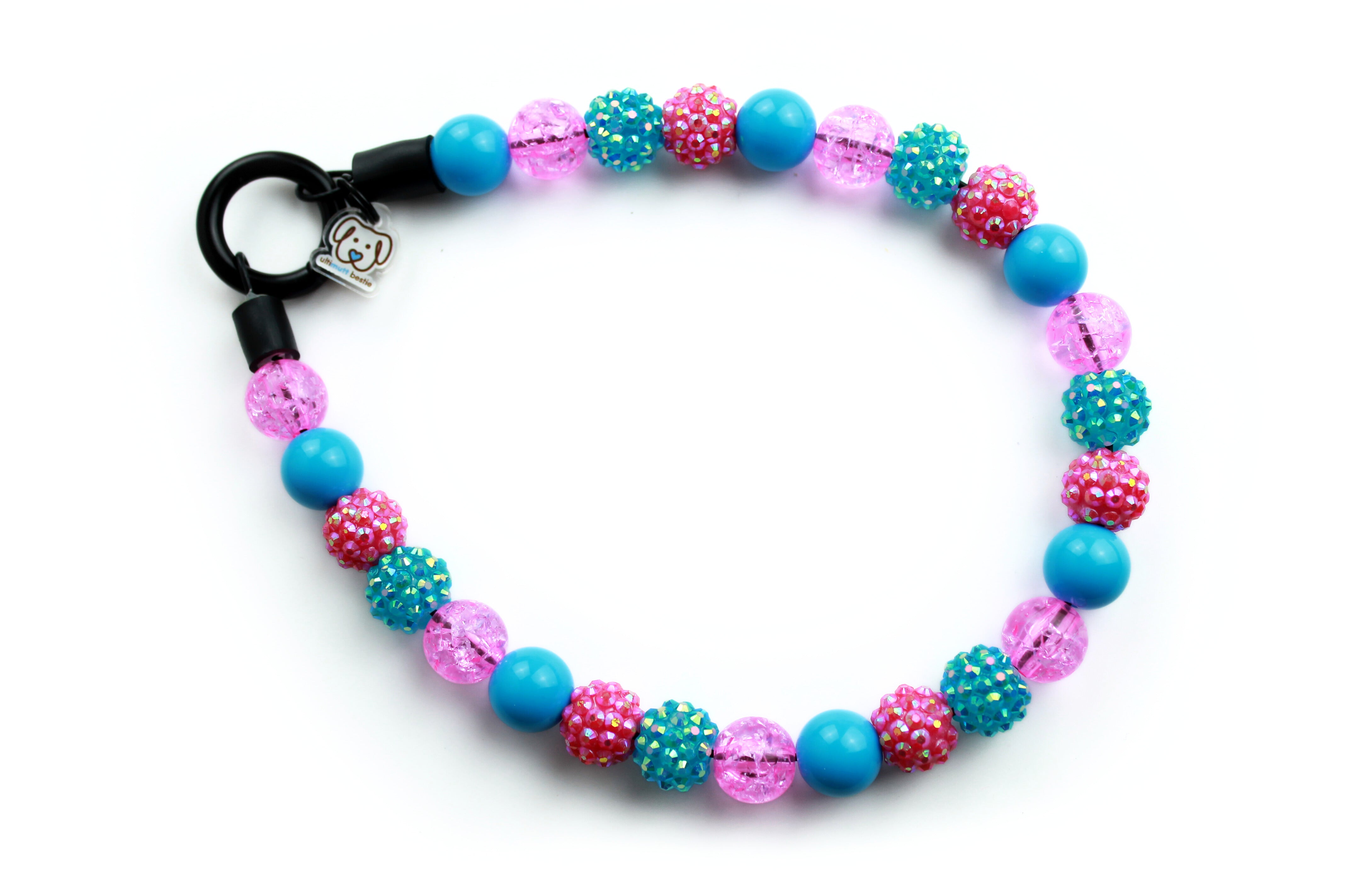 Unicorn Glitter MINI Dog Bead Collar